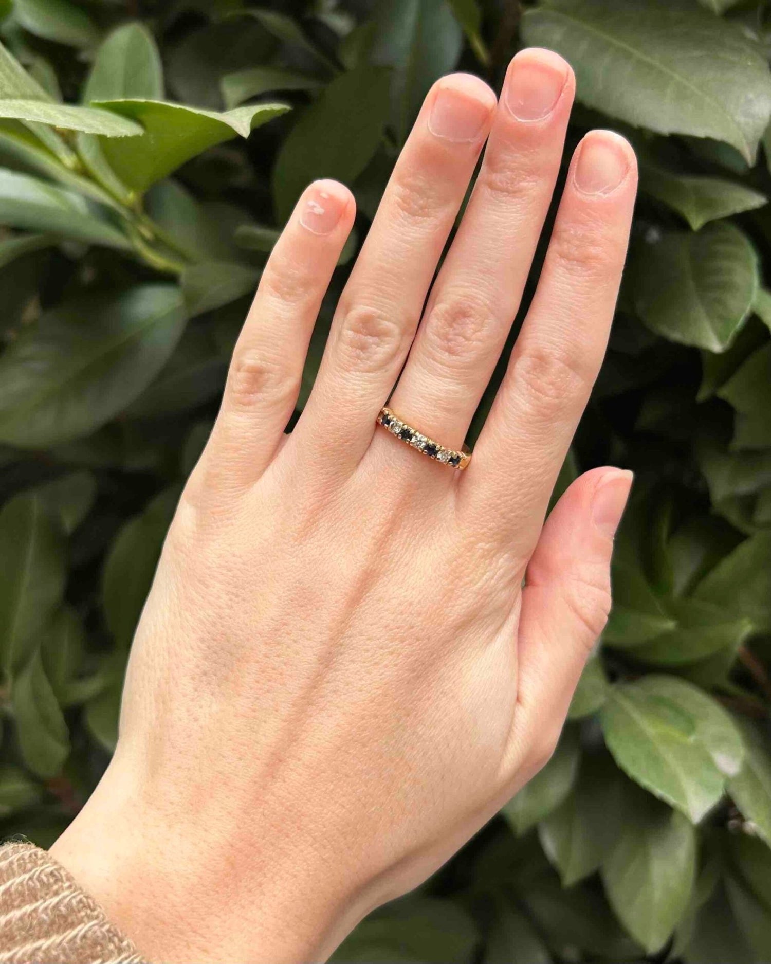 Demi alliance Saphirs & Diamants "Inaya" - Elliade Paris