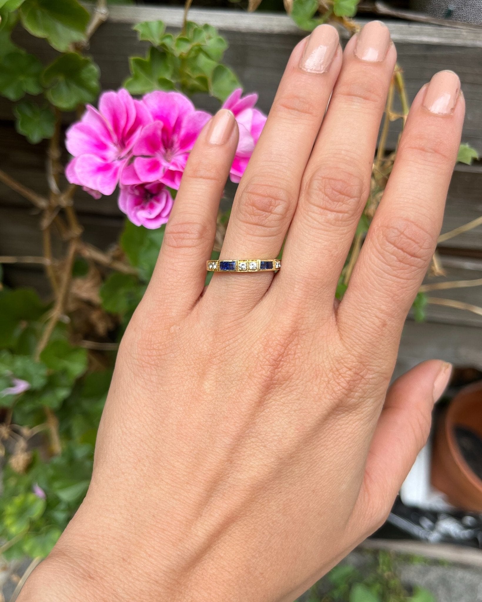 demi - alliance saphirs & diamants "Léonie" - Elliade Paris