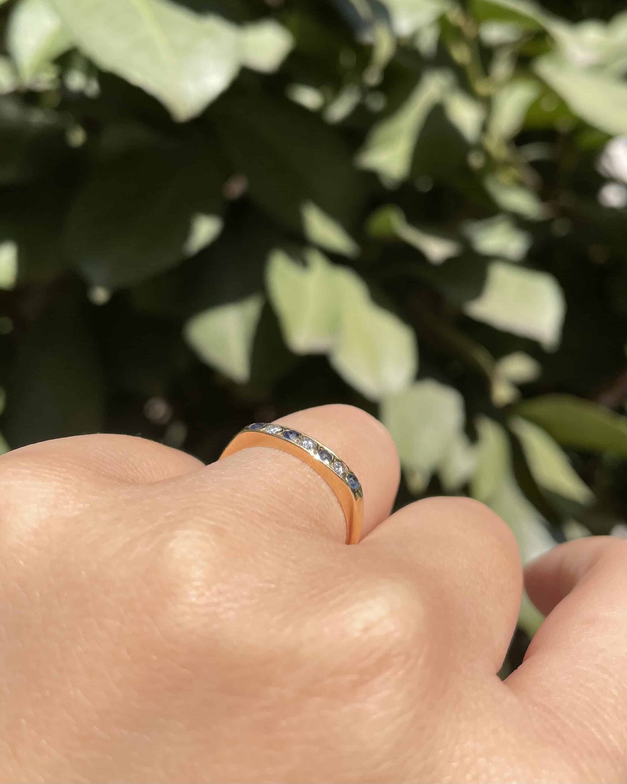 Demi Alliance Vintage Saphirs & Diamants "Béatrice"