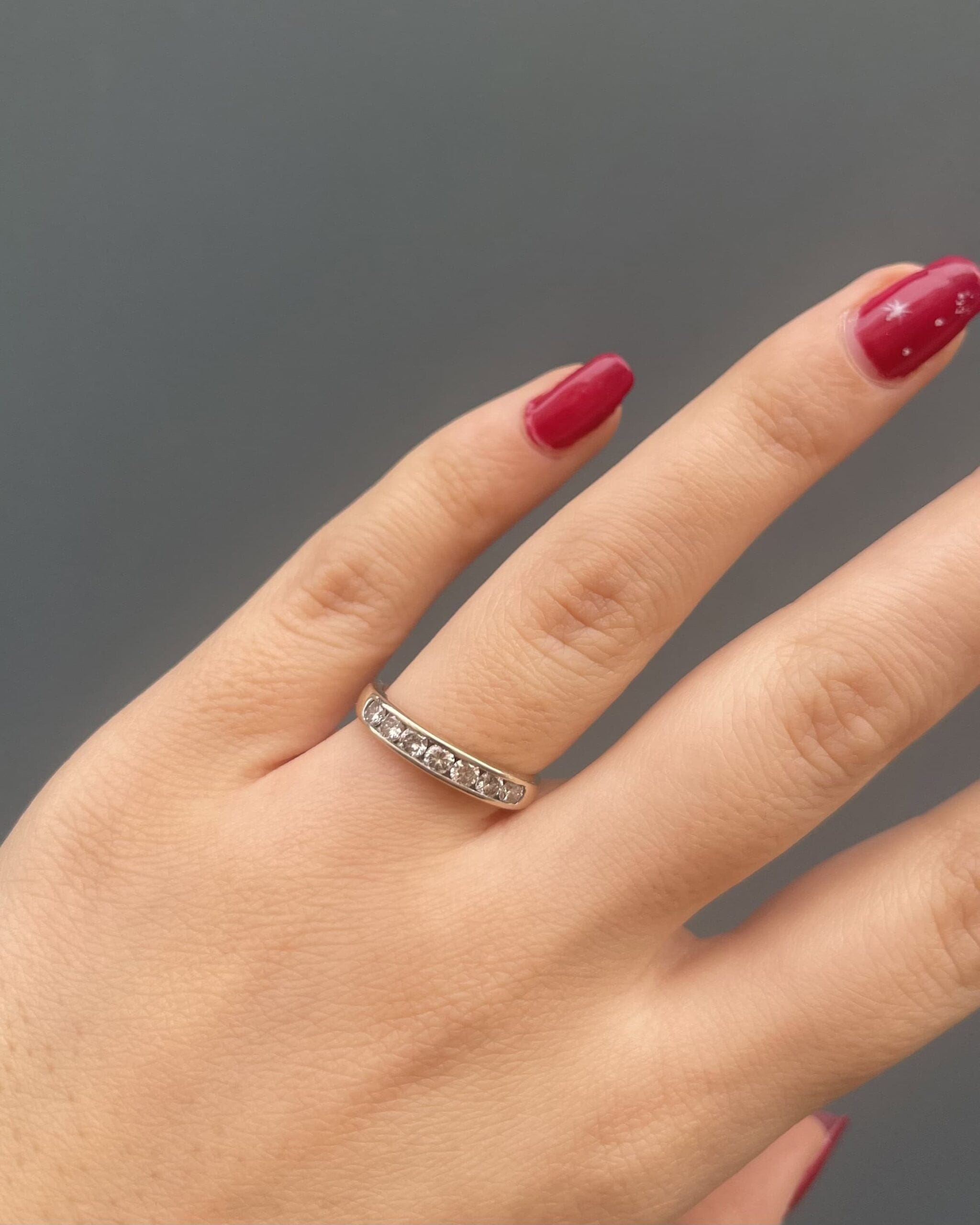 Demi-Alliance vintage 7 Diamants "Chayma" - Elliade Paris