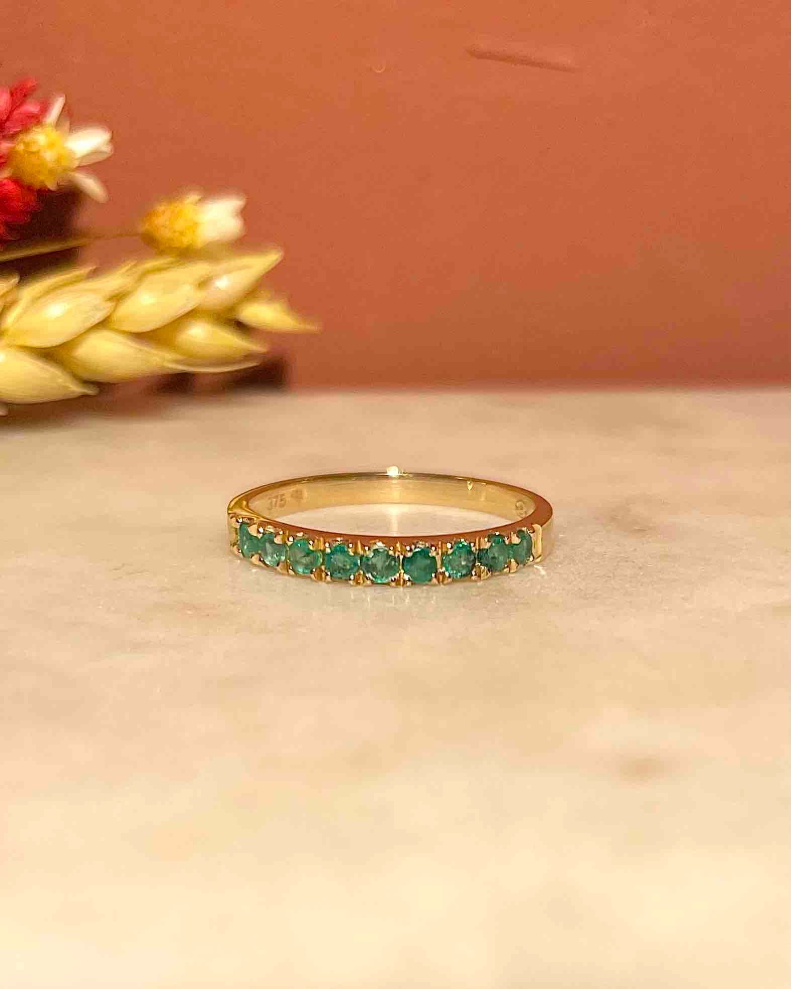 Demi Alliance 9 Emeraudes Vintage "Dakota"