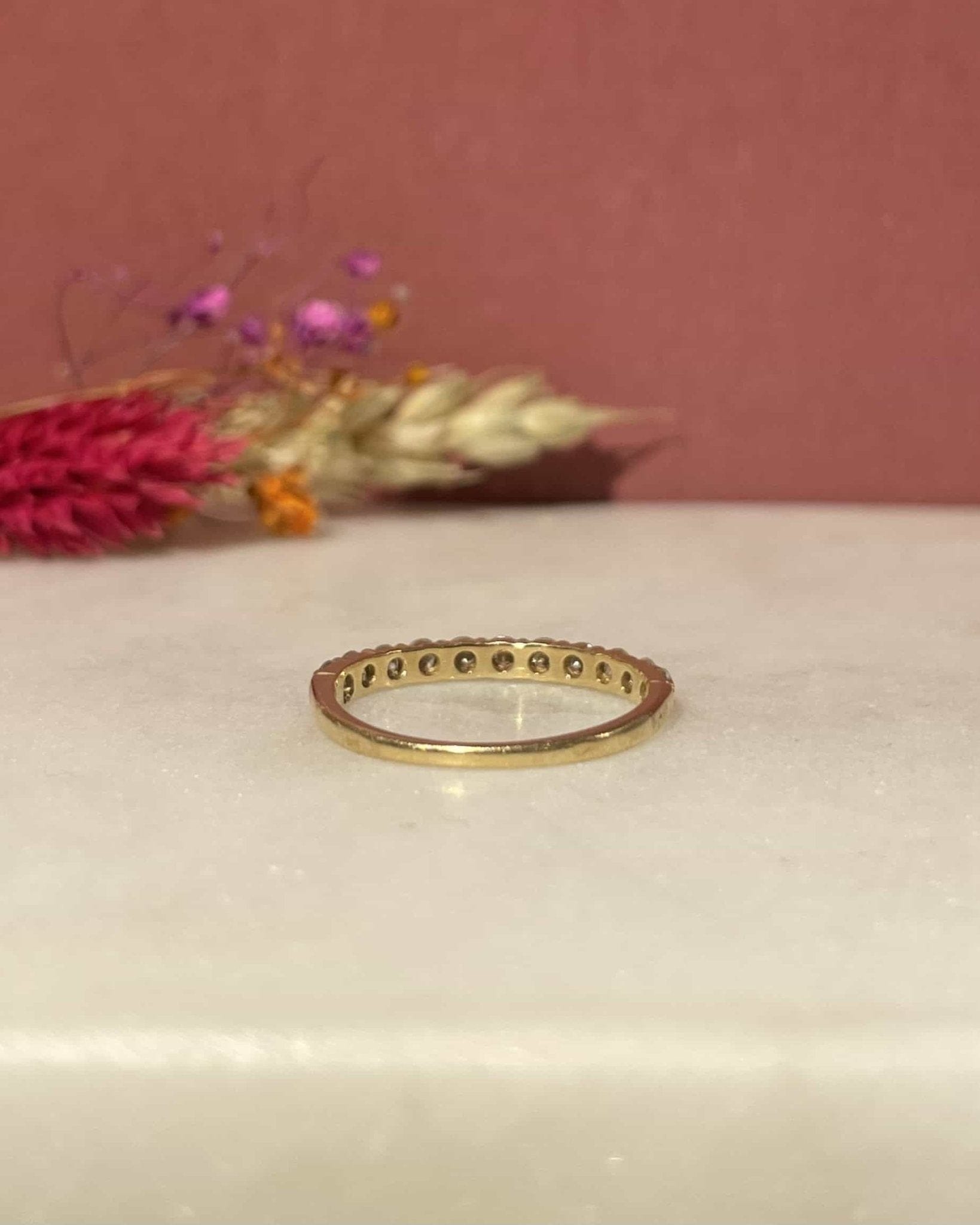 Demi Alliance Vintage 11 Diamants "Elssy" - Elliade Paris