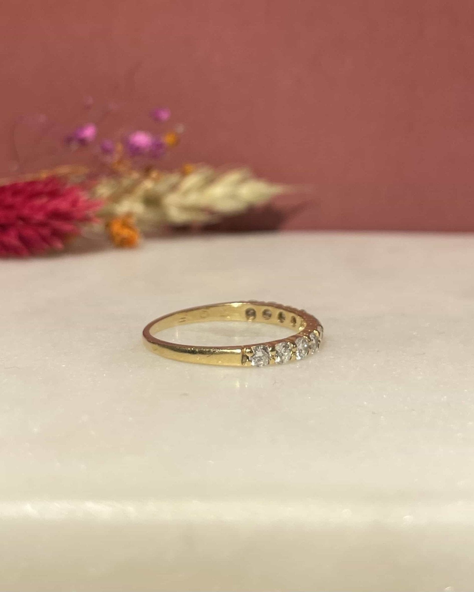 Demi Alliance Vintage 11 Diamants "Elssy" - Elliade Paris