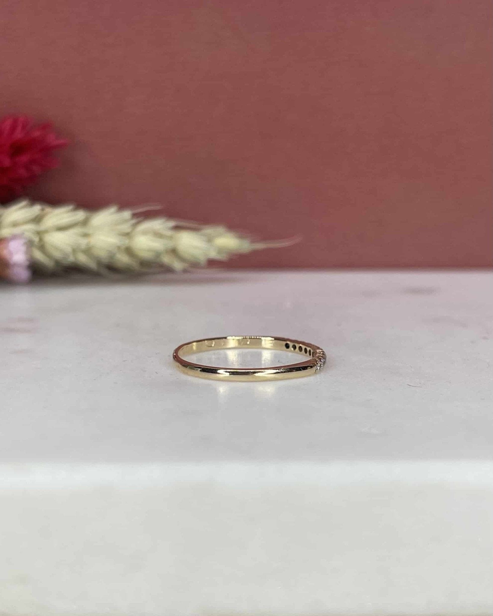 Demi Alliance Vintage 11 Diamants "Haada" - Elliade Paris