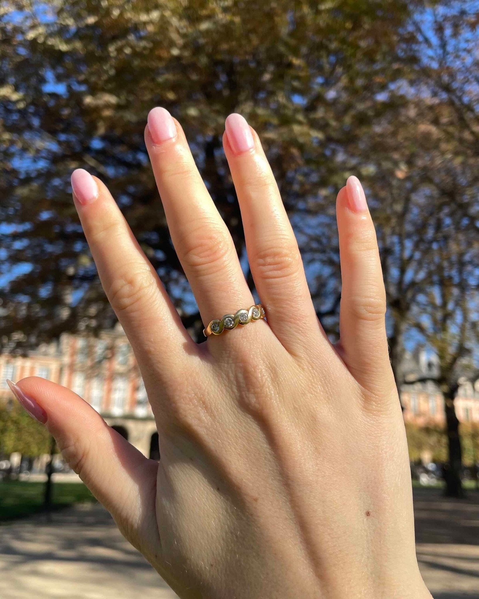 Demi Alliance Vintage 5 Diamants 0.50 carat "Sonny&