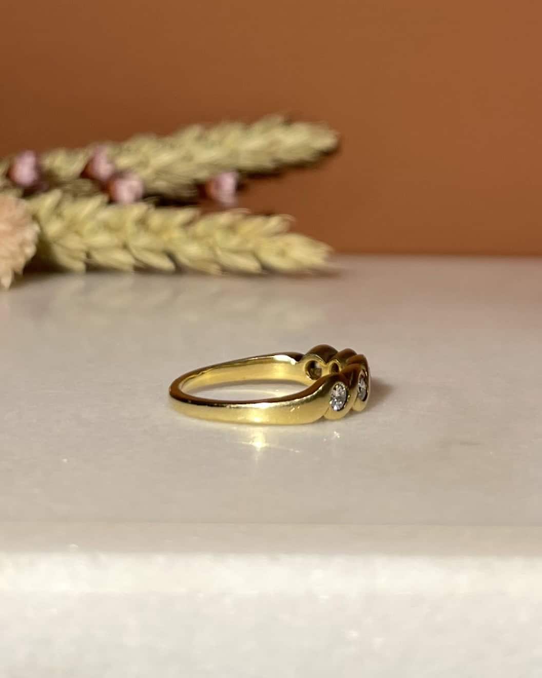 Demi Alliance Vintage 5 Diamants 0.50 carat "Sonny&