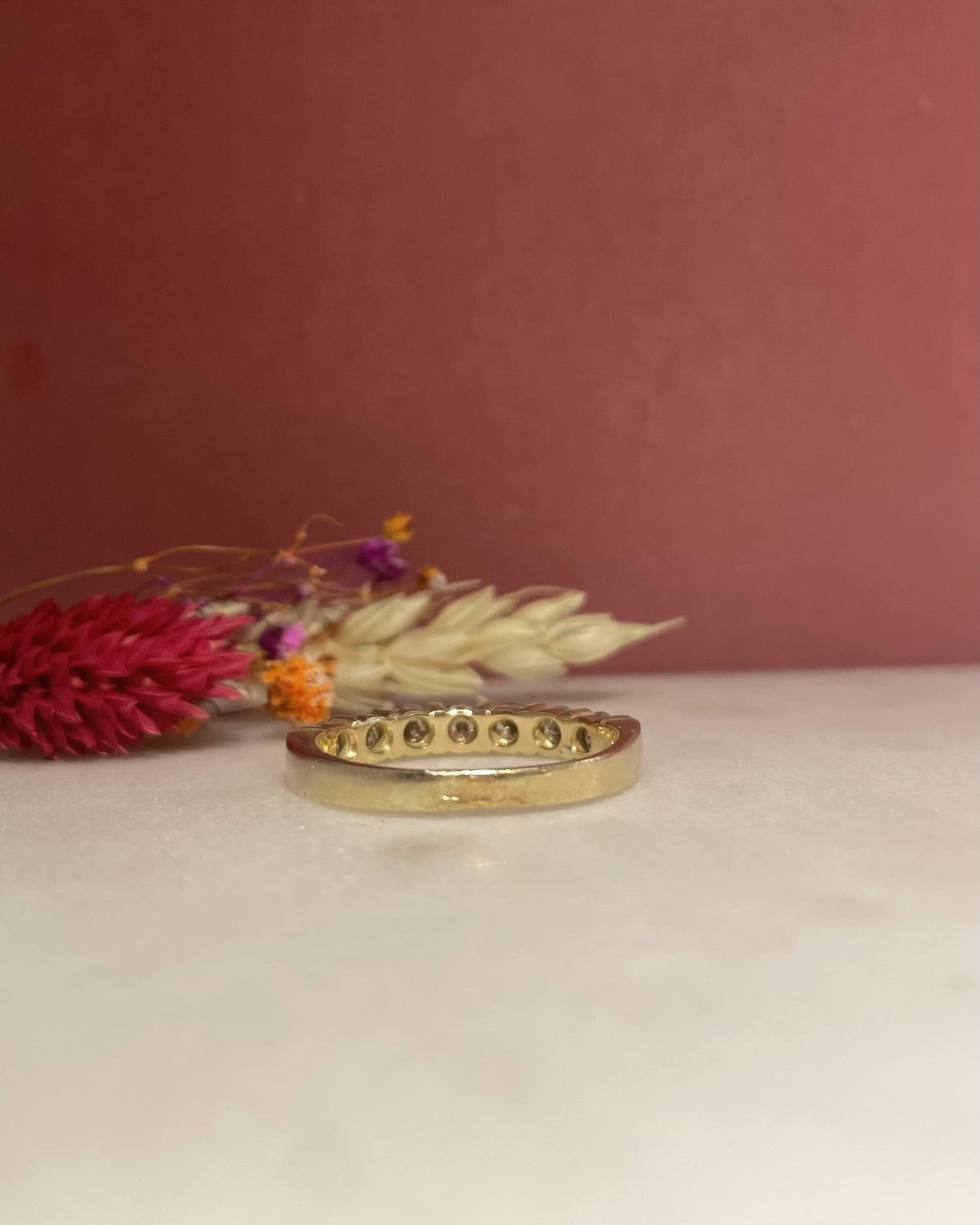 Demi - Alliance Vintage 7 Diamants 0.70 Carat "Isaure" - Elliade Paris