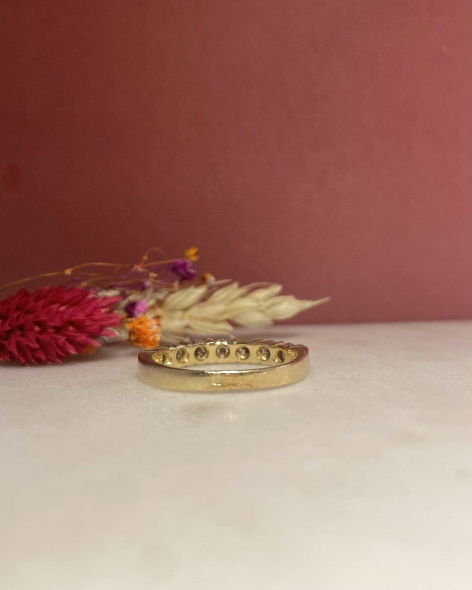 Demi - Alliance Vintage 7 Diamants 0.70 Carat "Isaure" - Elliade Paris