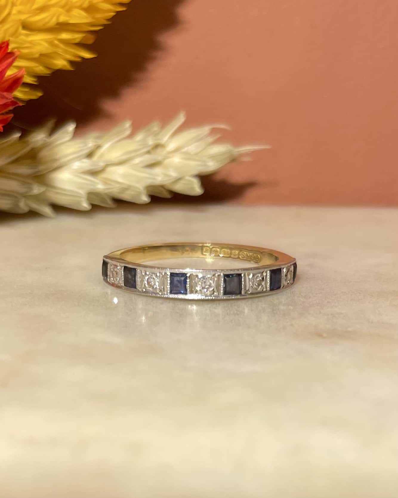 Demi alliance Saphirs & Diamants "Ximena"
