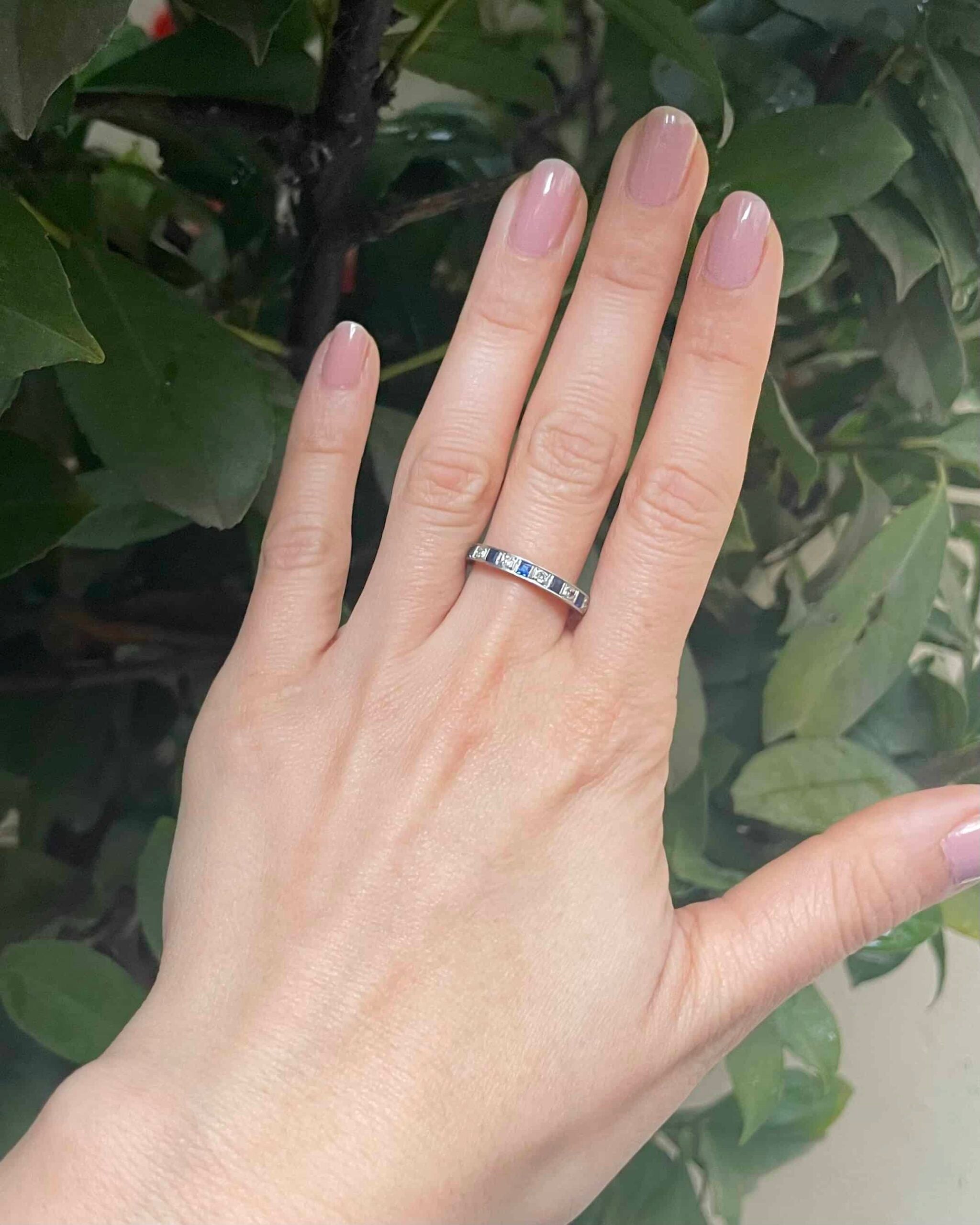 Demi alliance Saphirs & Diamants "Ximena"