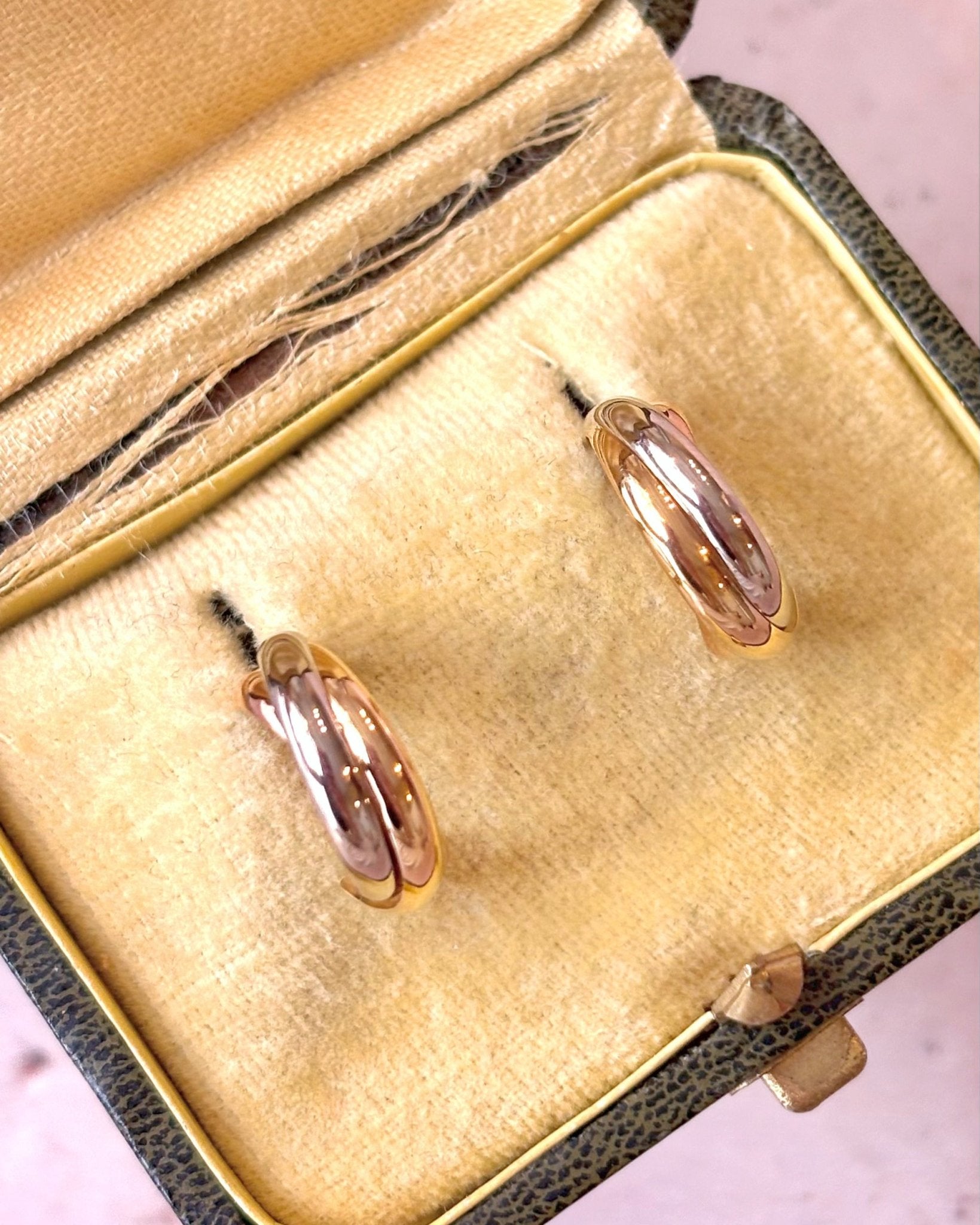 Demi-Créoles 3 Ors 18 carats "Virginie" - Elliade Paris