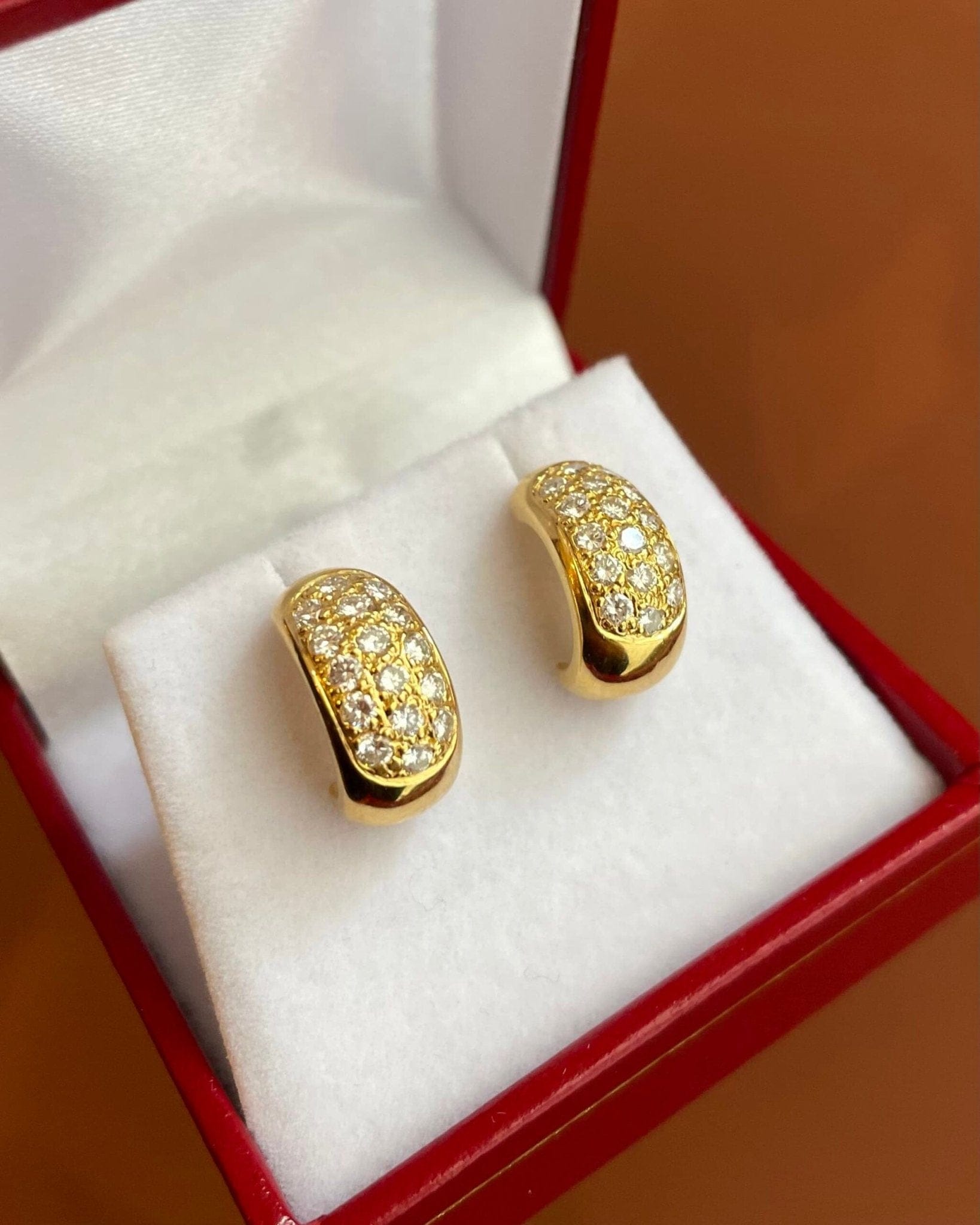 Demi Créoles Diamants 0.32 carat "Blanche" - Elliade Paris