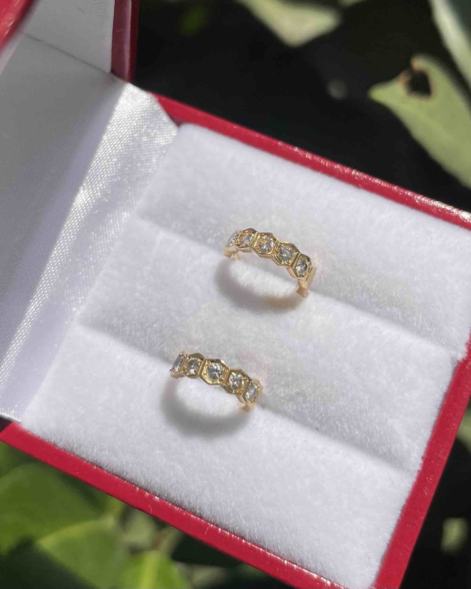 Demi Créoles Diamants "Jamila" - Elliade Paris