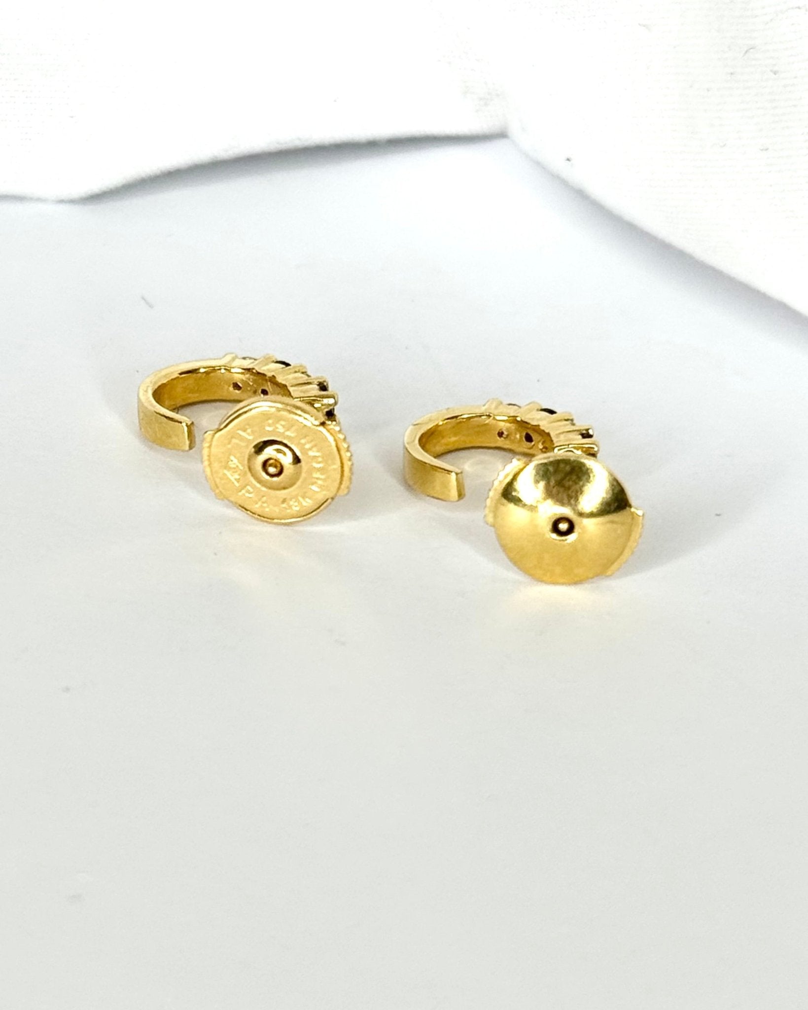 Demi-Créoles Saphirs & Diamants "Anastasia" - Elliade Paris