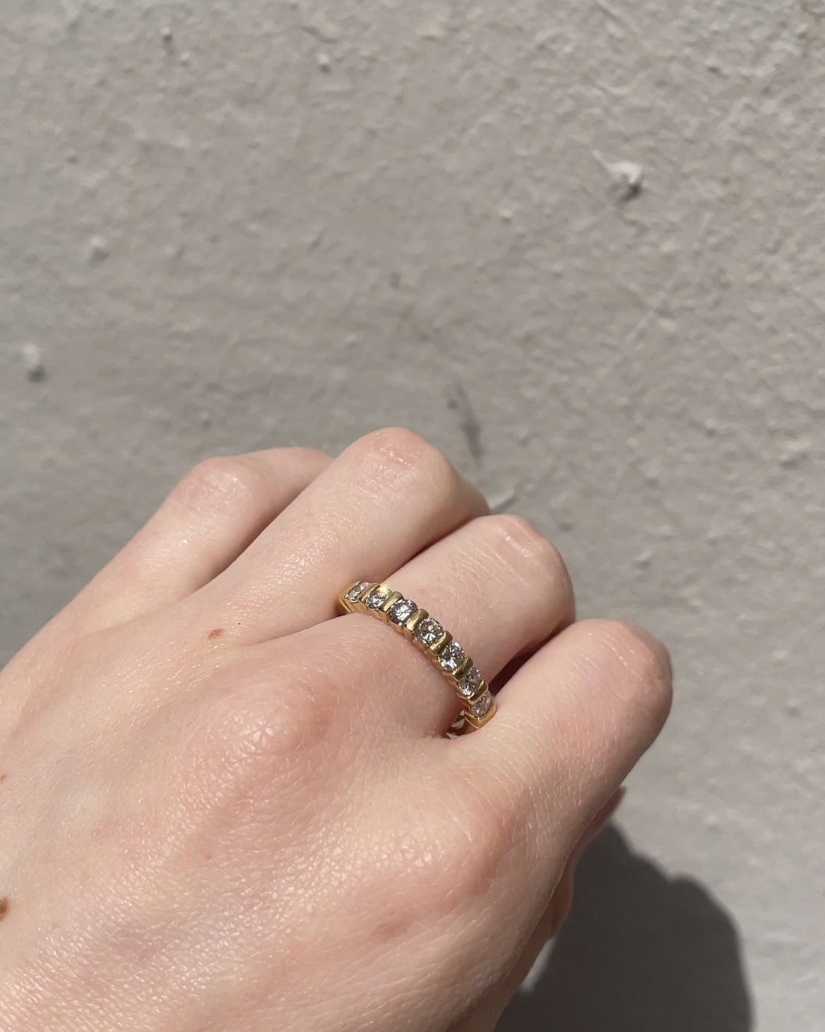 Media Alianza Vintage de 7 Diamantes de 0,70 Quilates "Isaure"