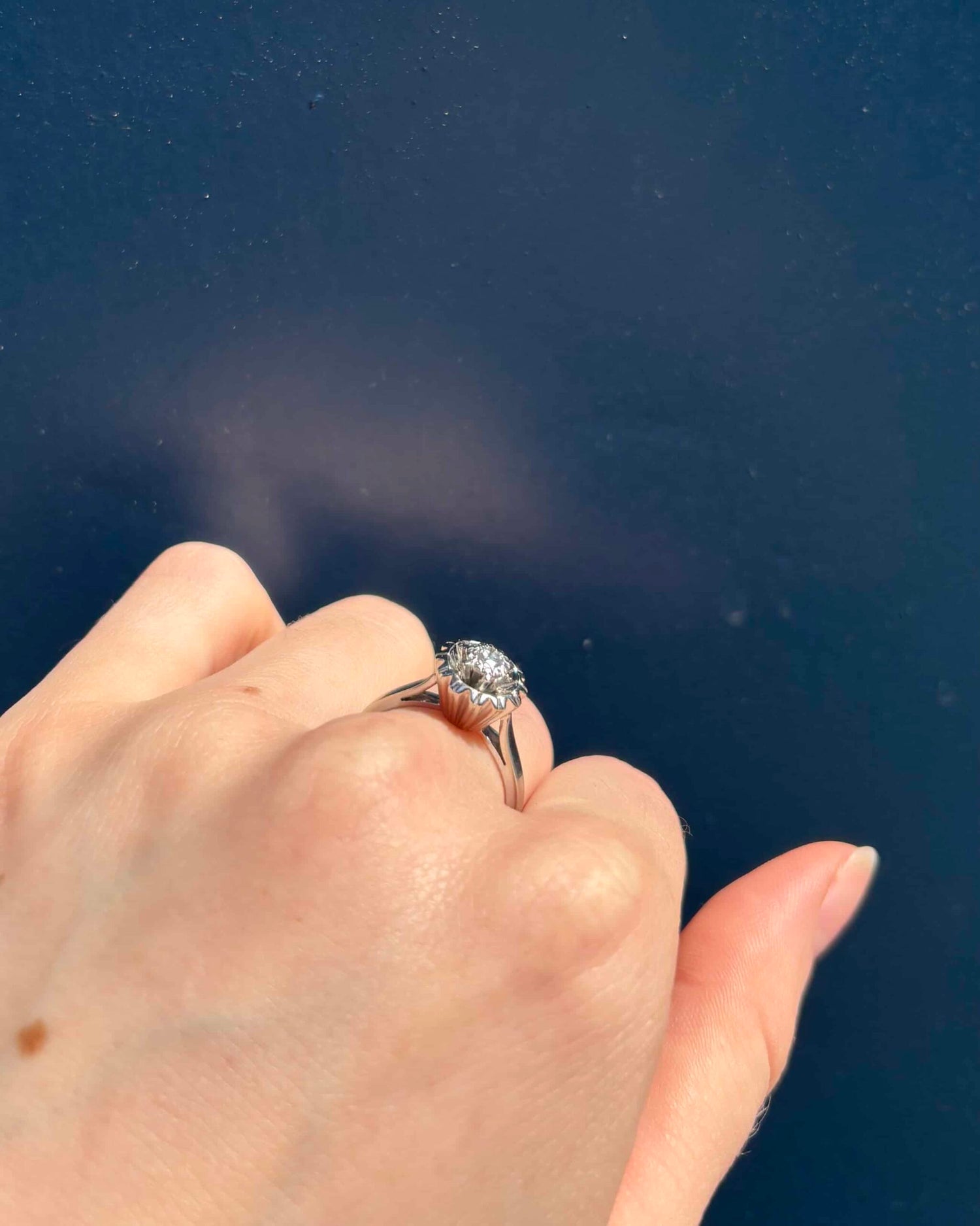 Bague Solitaire style Art-Deco Diamant "Noreen"