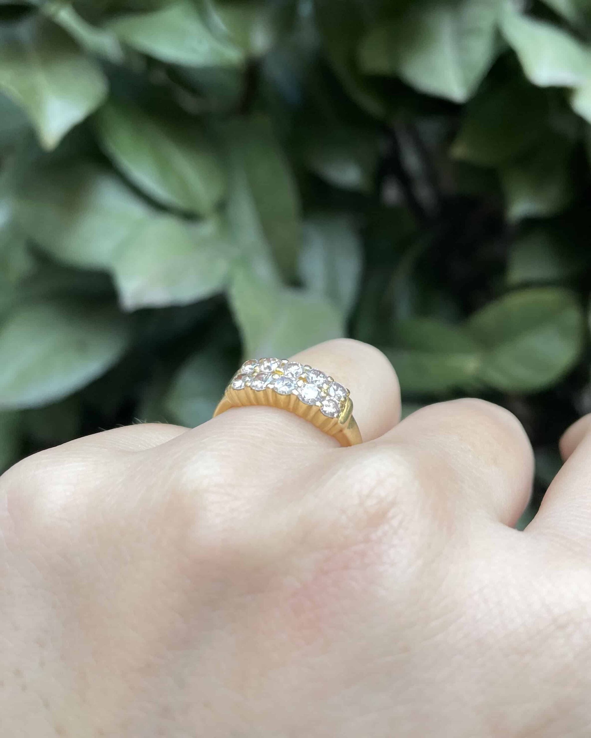 Bague Vintage Rivière Diamants 0.90 carat "Alina"