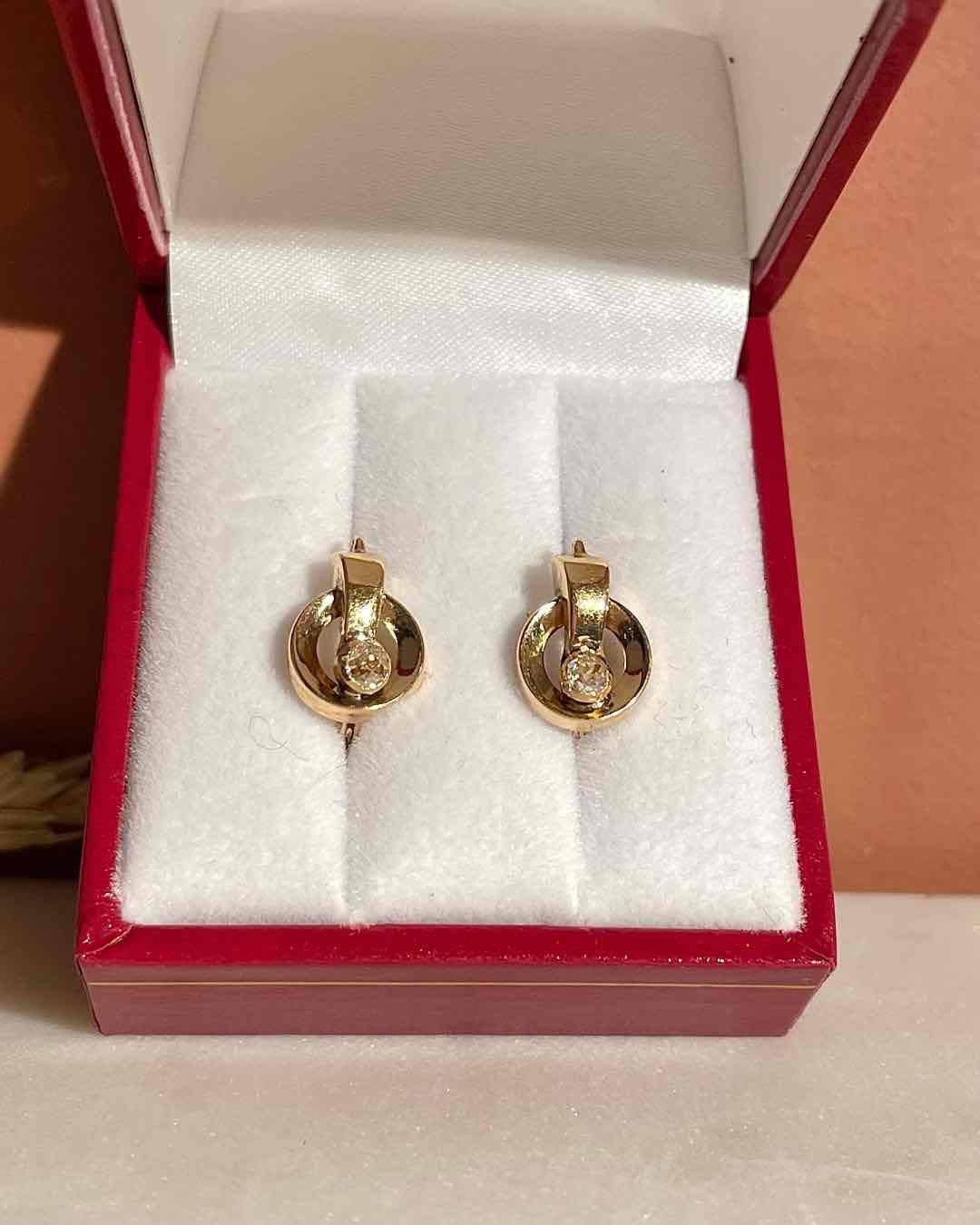 Dormeuses Diamants Vintage "Maddy" - Elliade Paris