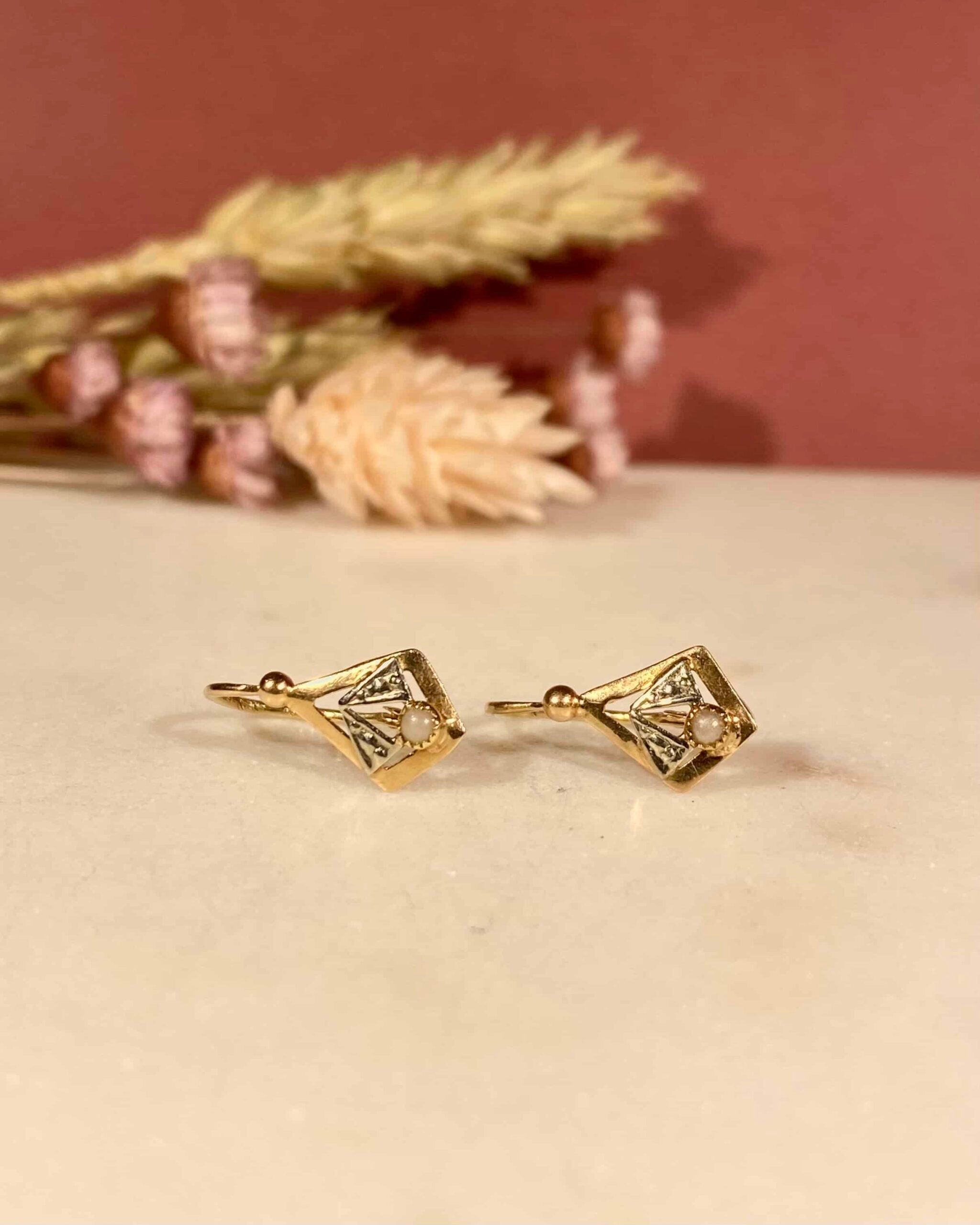 Dormeuses Vintage Perles "Victoria"
