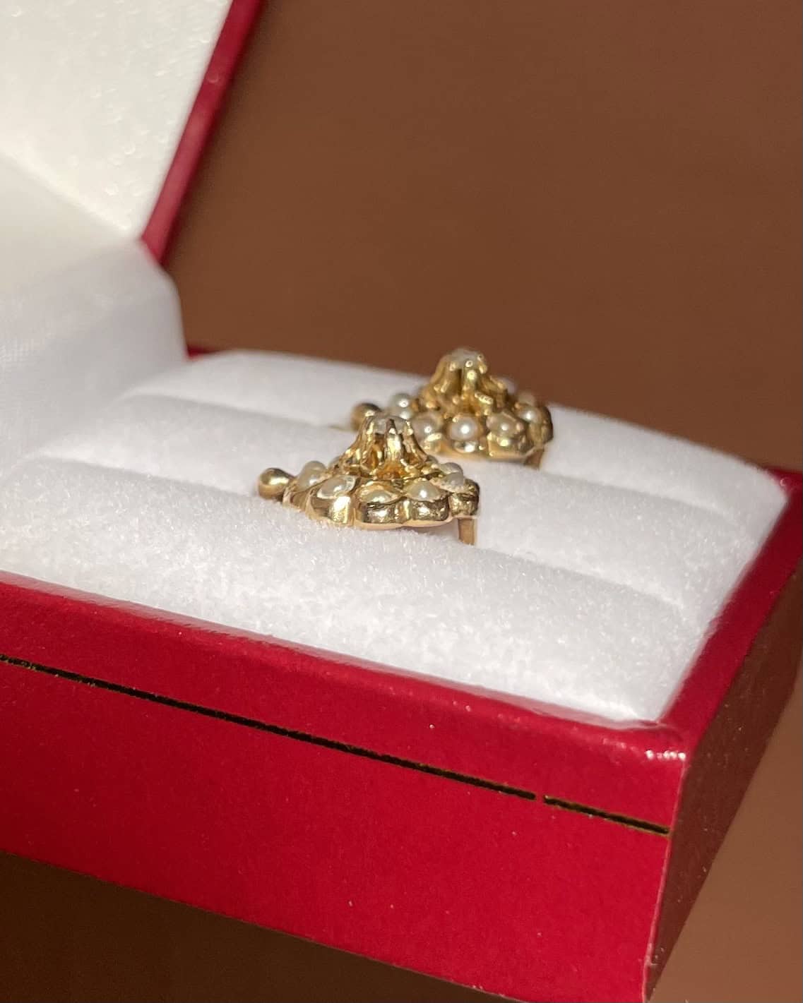 Dormeuses Vintage 20 Perles & Diamants "Kaitlyn" - Elliade Paris