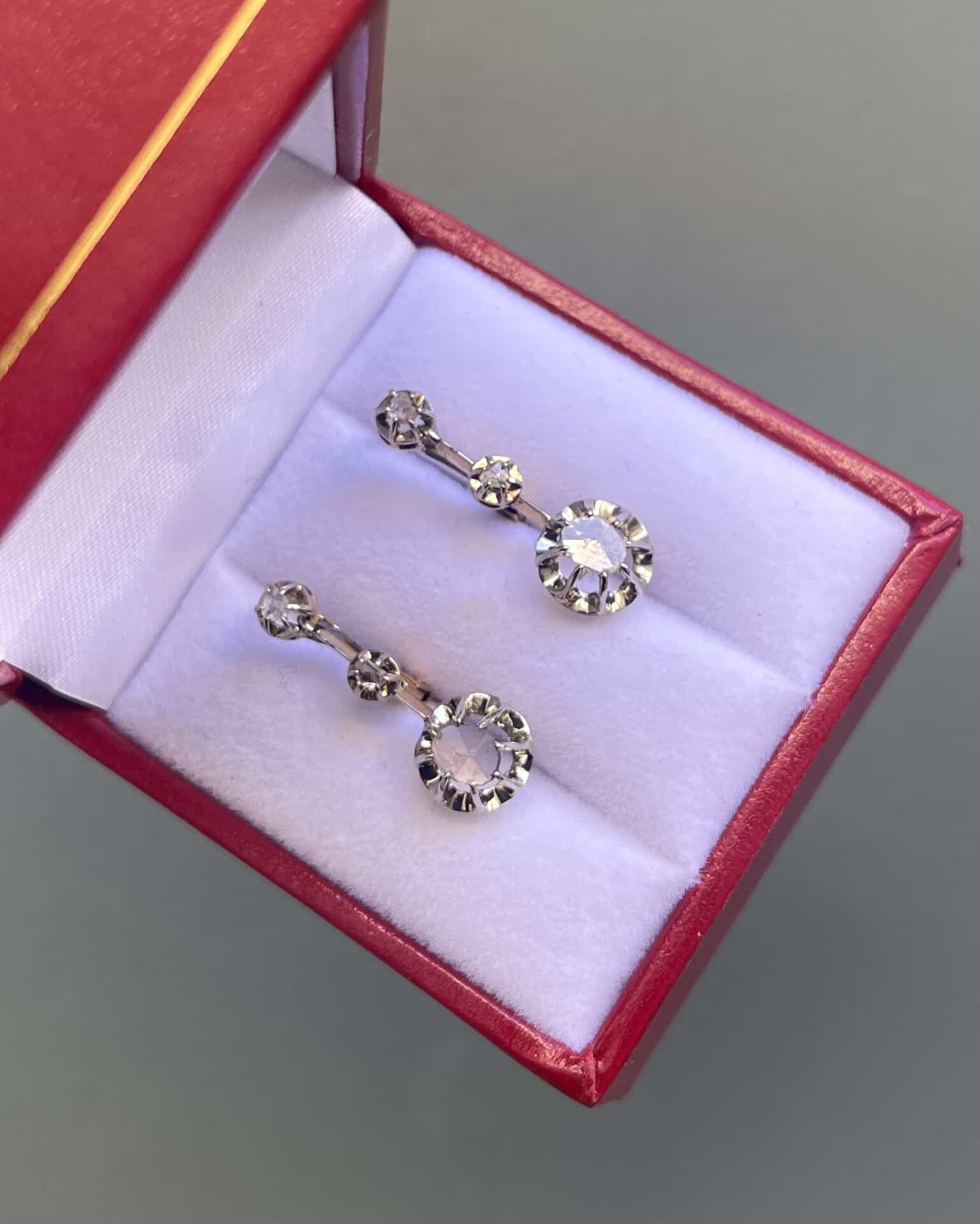Dormeuses Vintage Diamants "Amalia" - Elliade Paris