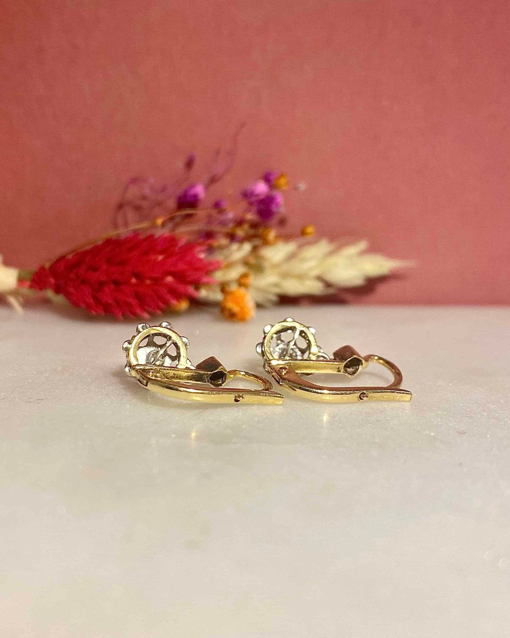 Dormeuses Vintage Diamants "Odessa" - Elliade Paris