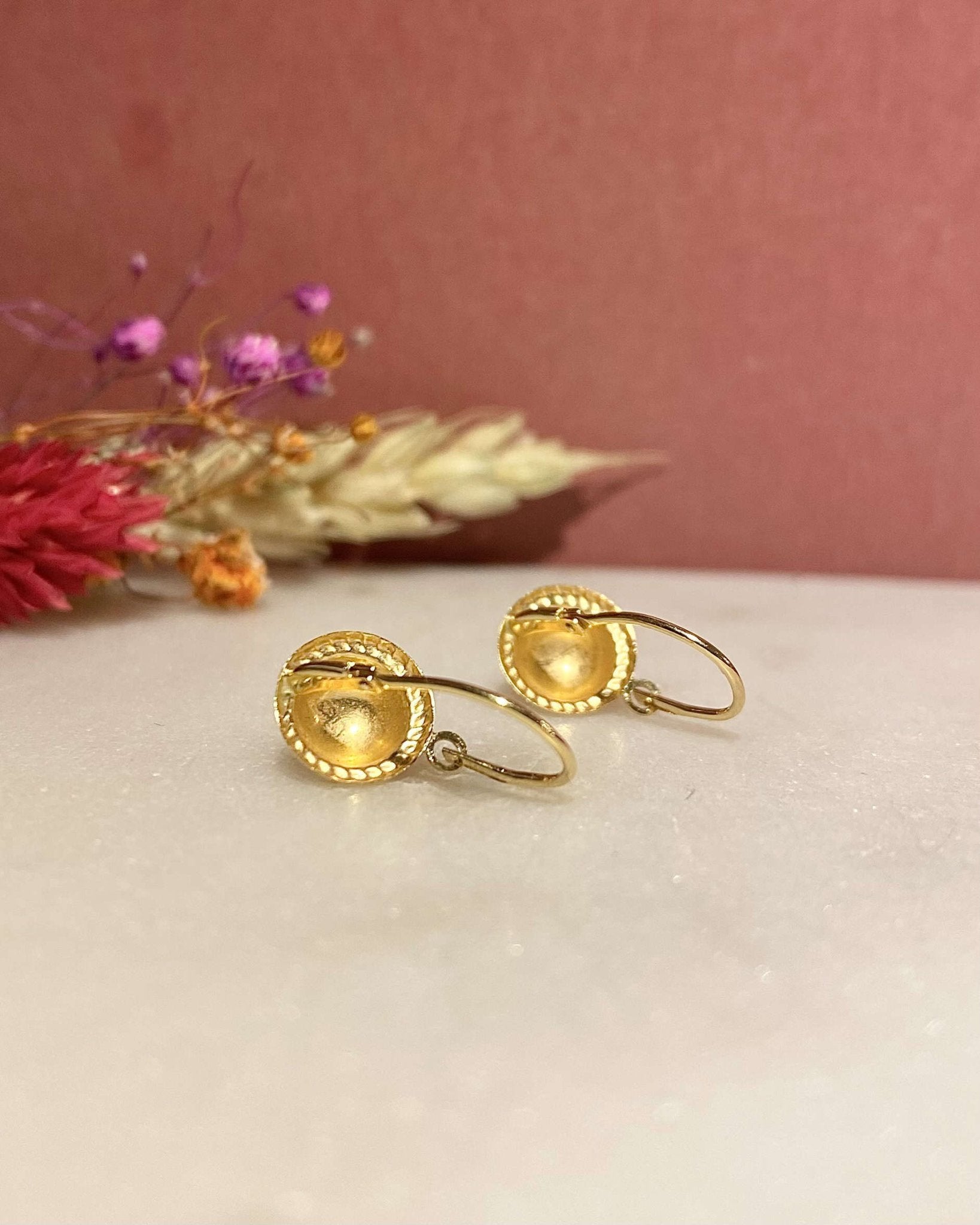 Dormeuses Vintage Or jaune 18 carats "Dimitra" - Elliade Paris