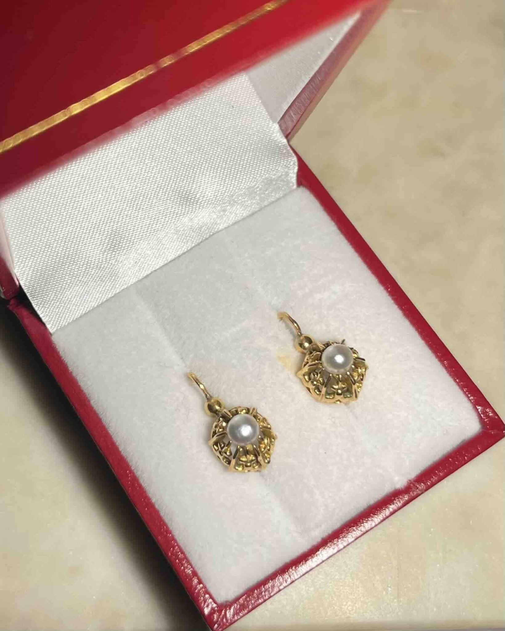 Dormeuses Vintage Perles "Horia" - Elliade Paris