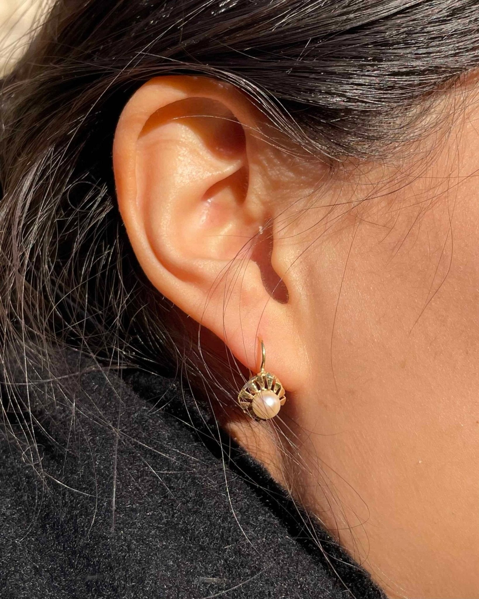 Dormeuses Vintage Perles "Logan" - Elliade Paris