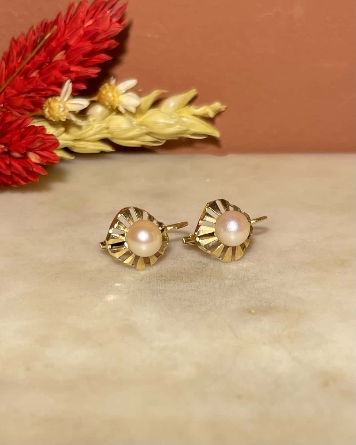 Dormeuses Vintage Perles "Logan" - Elliade Paris