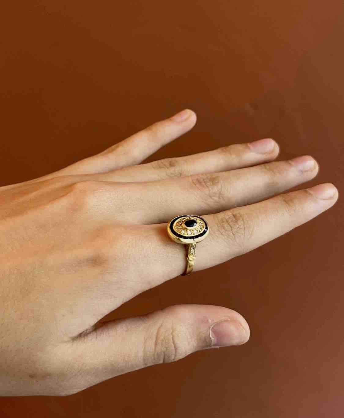 Bague Style Art-Déco Saphirs et Diamants "Ladissé"