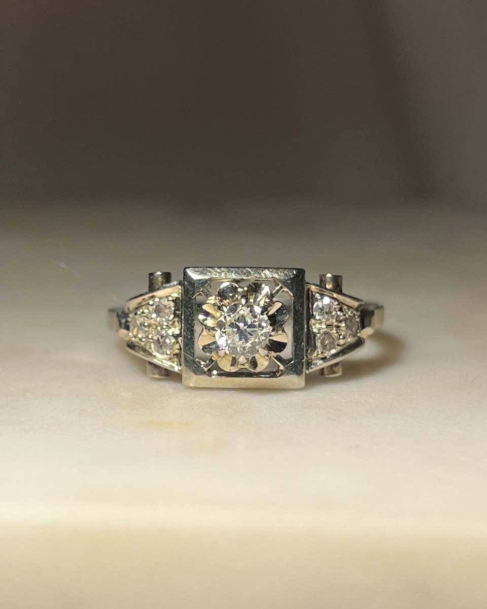 Bague Art déco diamants "Loriane" - Elliade Paris