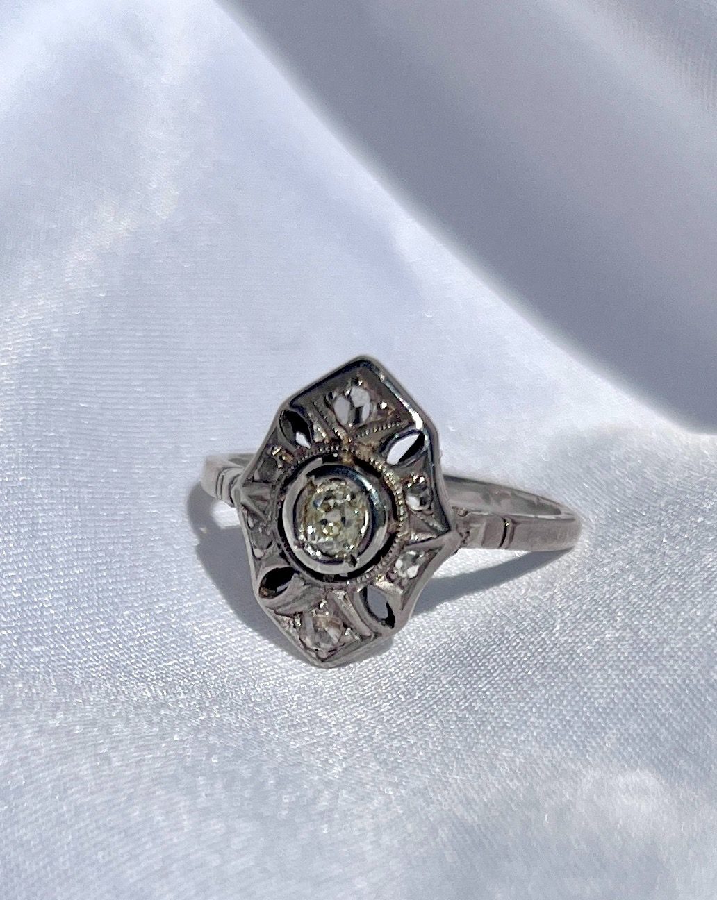 Bague Art-déco diamants "Adonis"