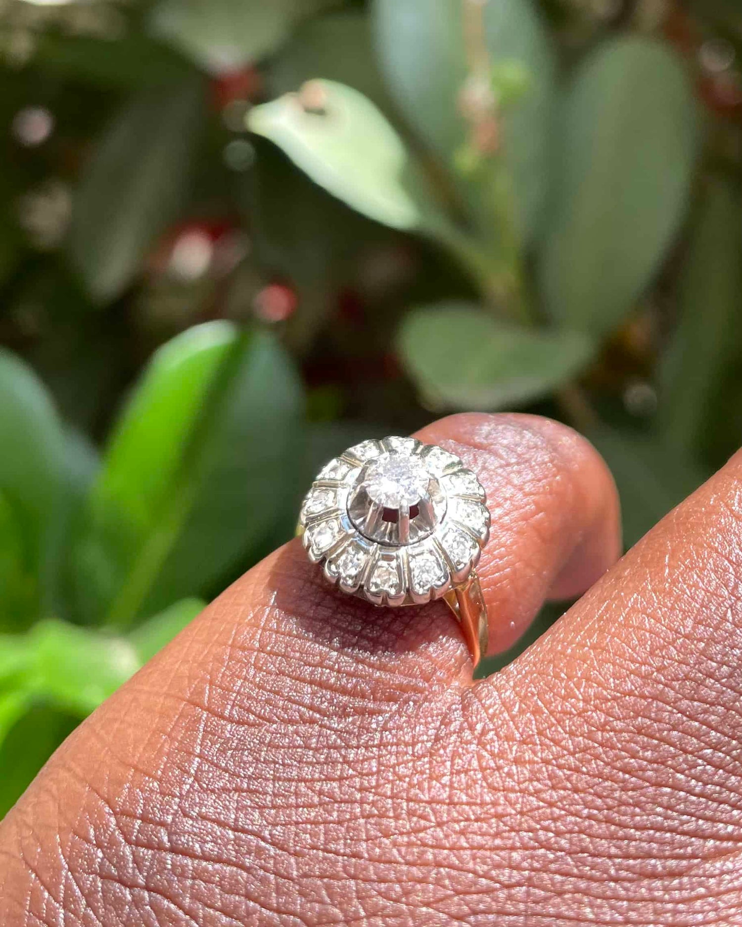 Bague Marguerite Art-Déco  13 Diamants "Emilia"