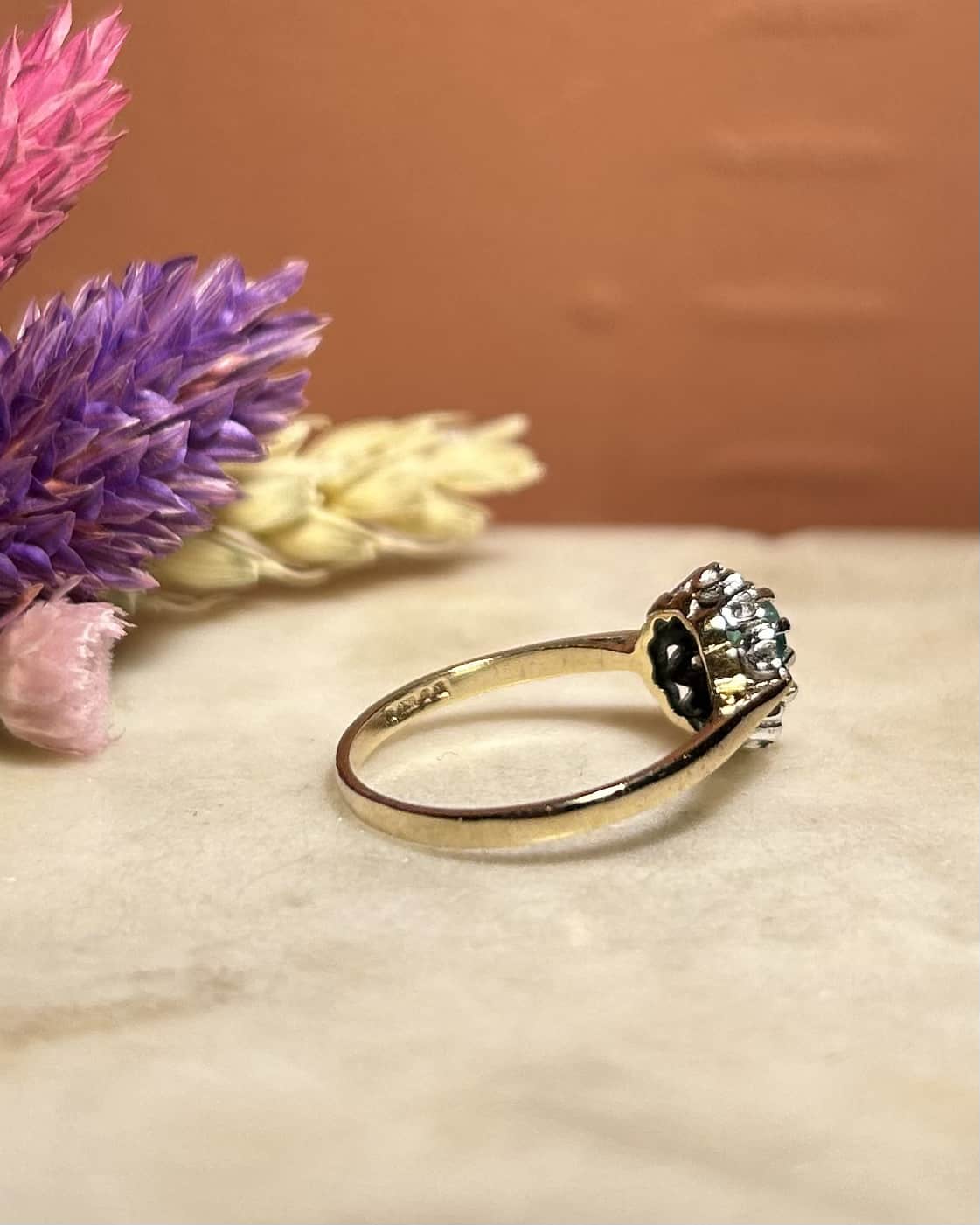 "Lua" Emerald & Diamond Daisy Ring