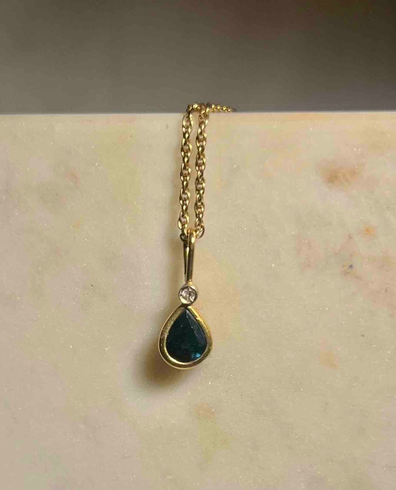 "Orélia" Sapphire & Diamond Pendant