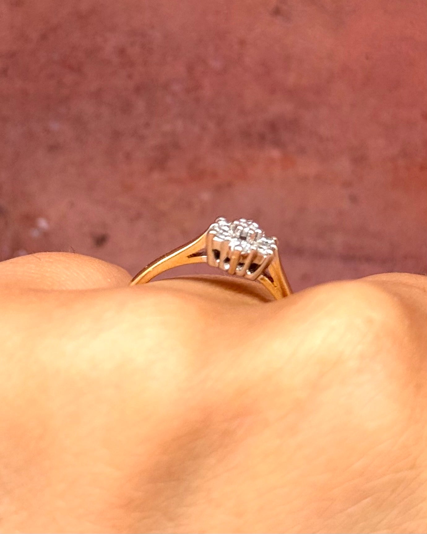 "Pascaline" 0.25-carat Diamond Daisy Ring