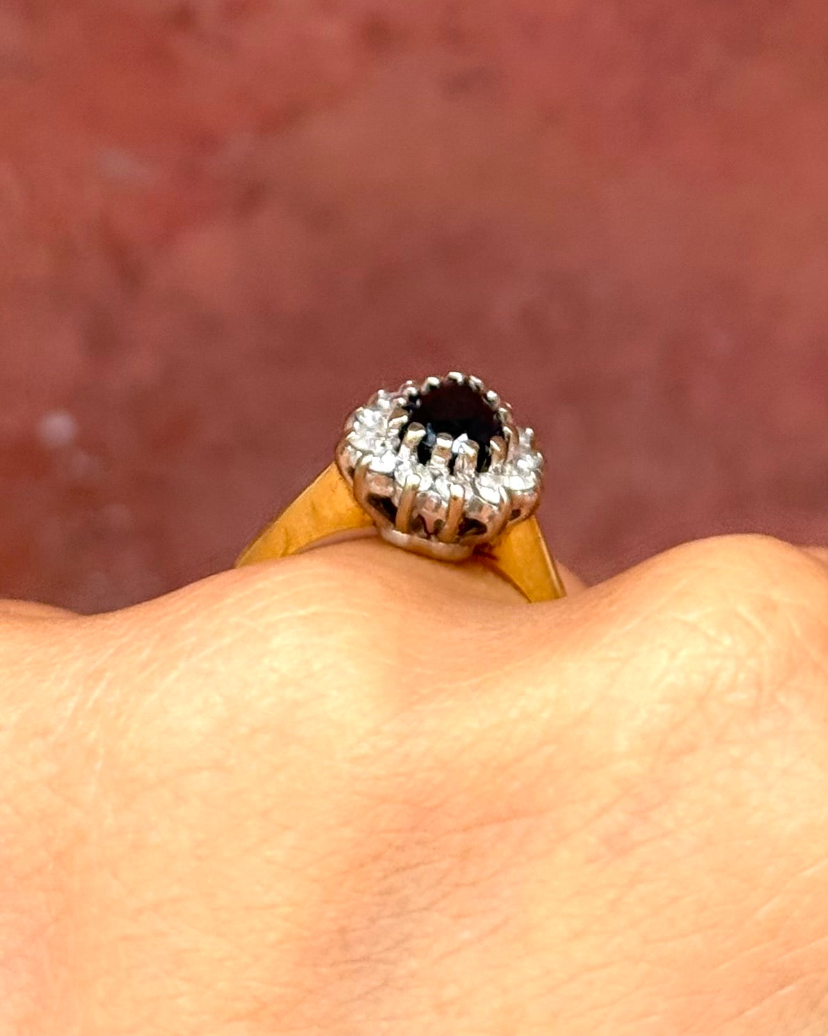 Bague Marguerite Saphir 0.98 carat & Diamants 0.26 carat "Lou"