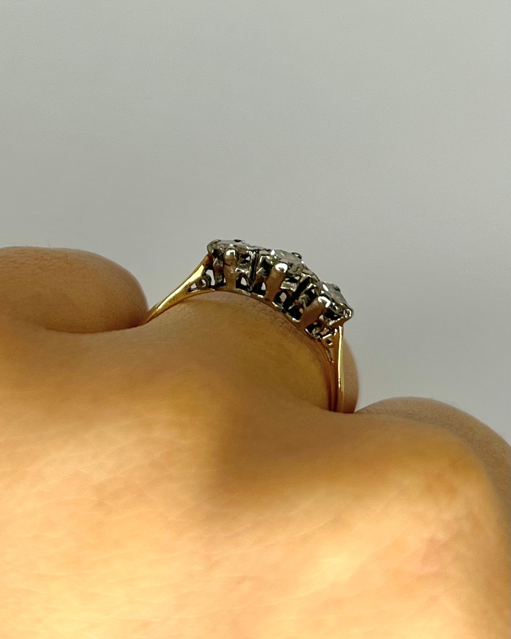 Anillo Trilogía Diamantes 0,45 quilates "Maëlia"