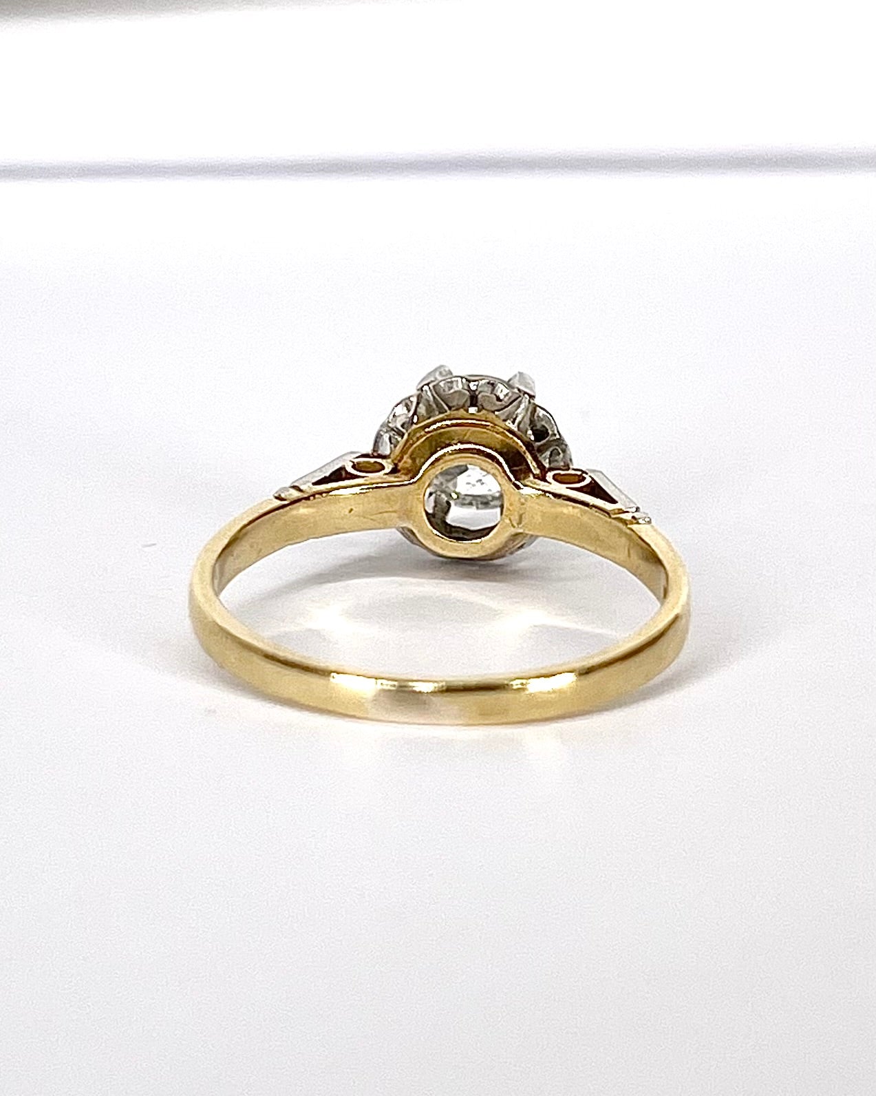 Art Deco Solitaire Diamond Ring 0.64 Carat "Colombe"