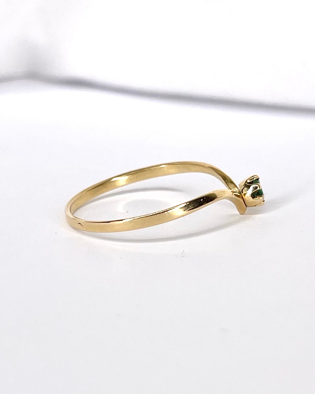 Anillo Diadema Solitario Esmeralda "Letty"