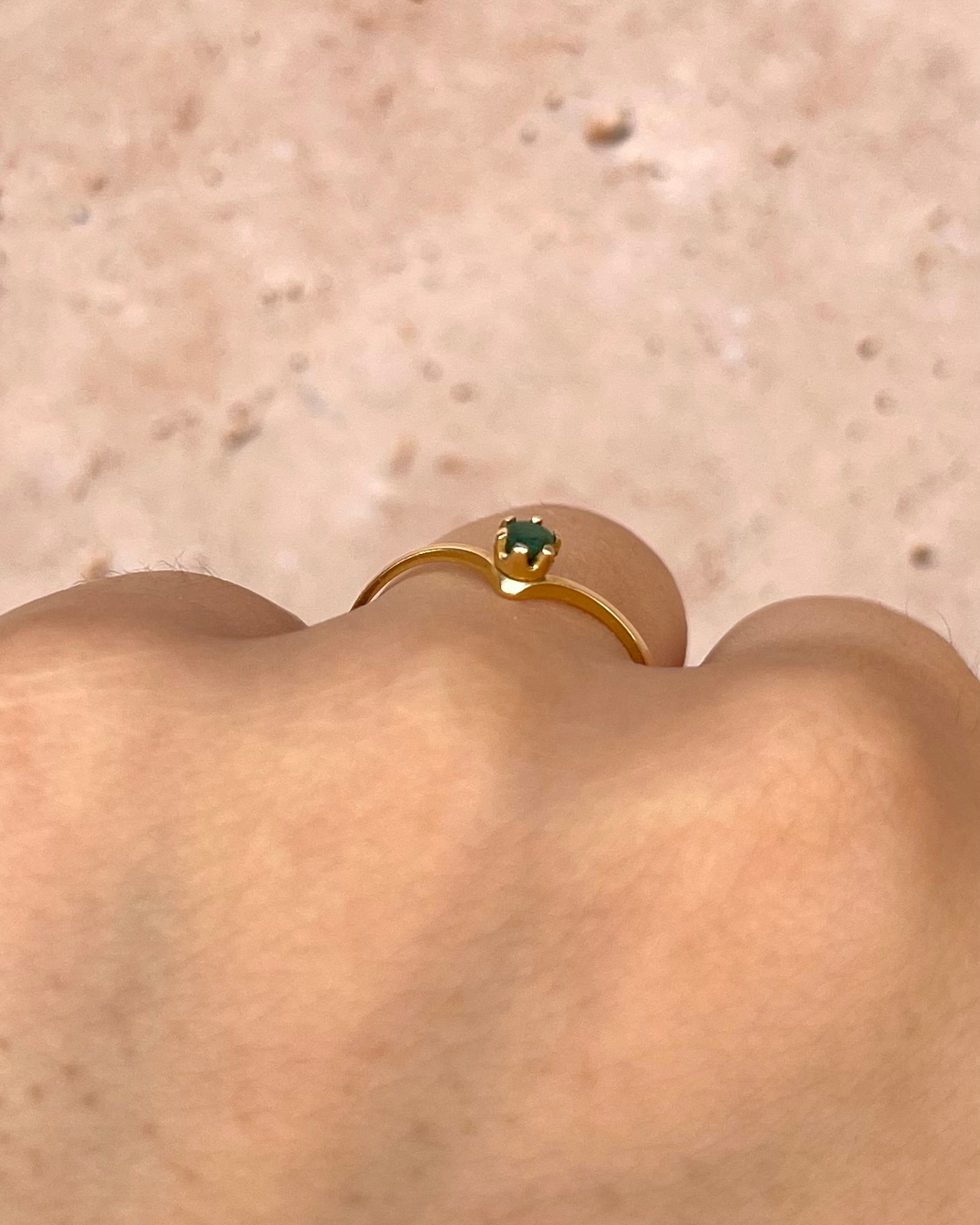 Anillo Diadema Solitario Esmeralda "Letty"