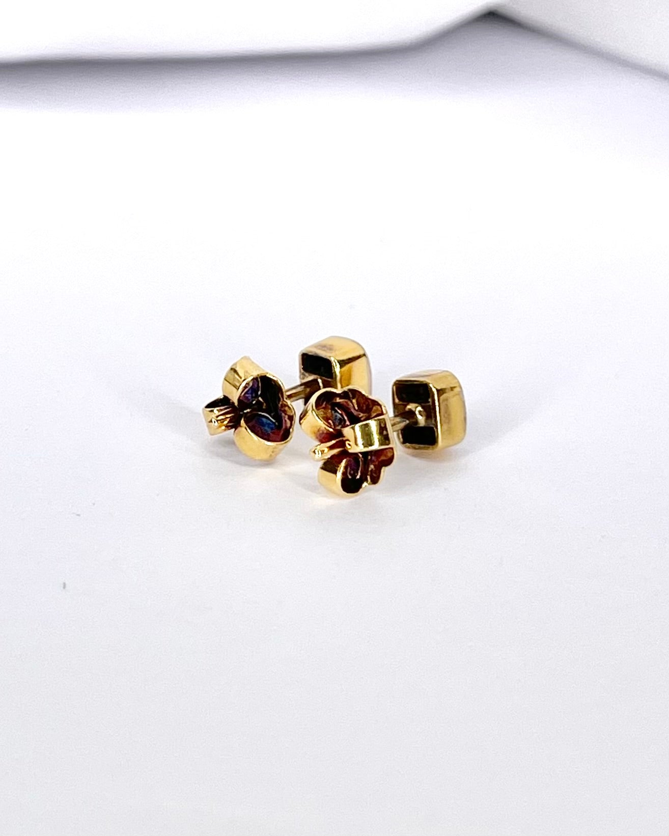 Pendientes de botón con diamantes "Selena"