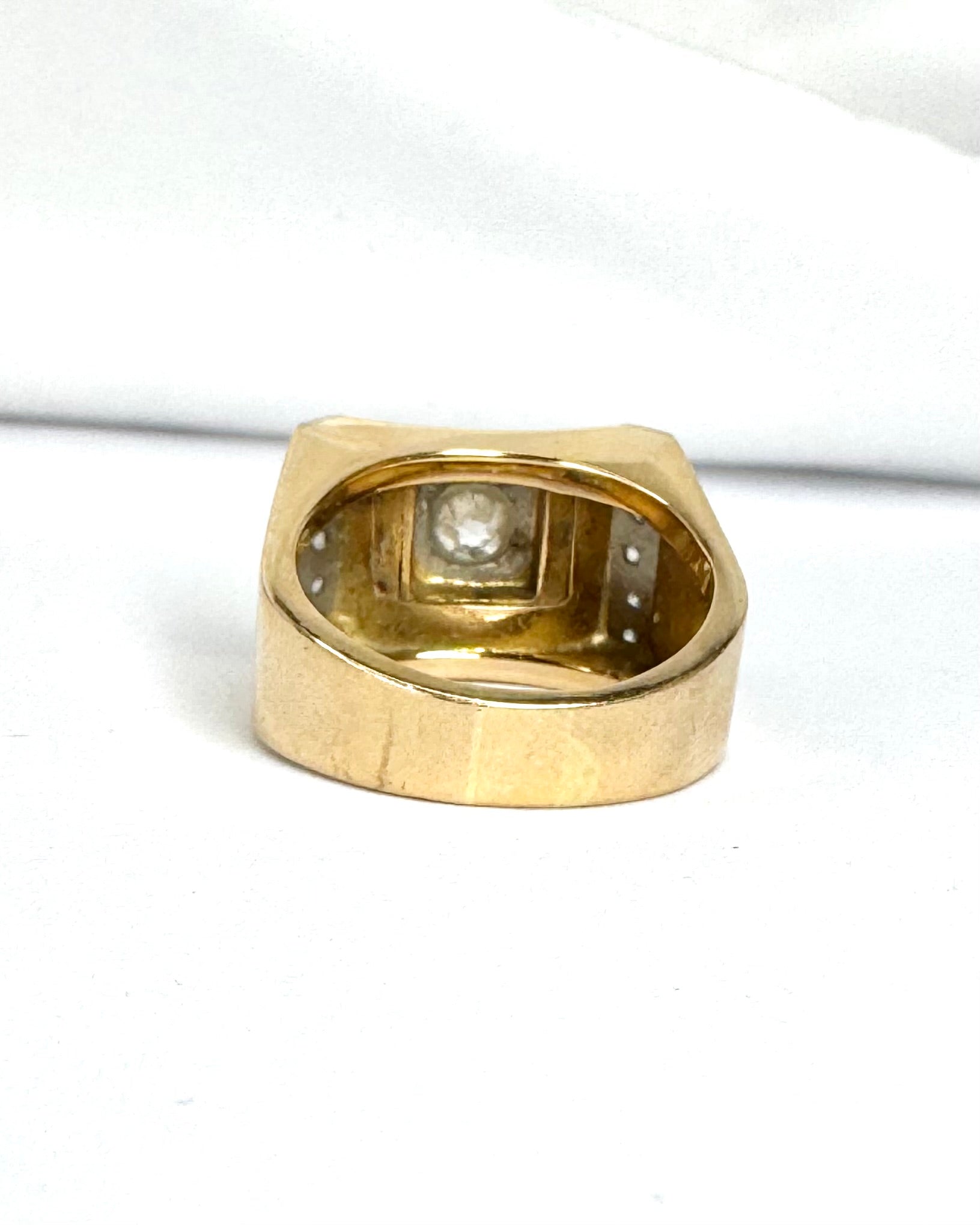Anillo Tank Diamantes y Oro rosa 10,41g "Liliana"