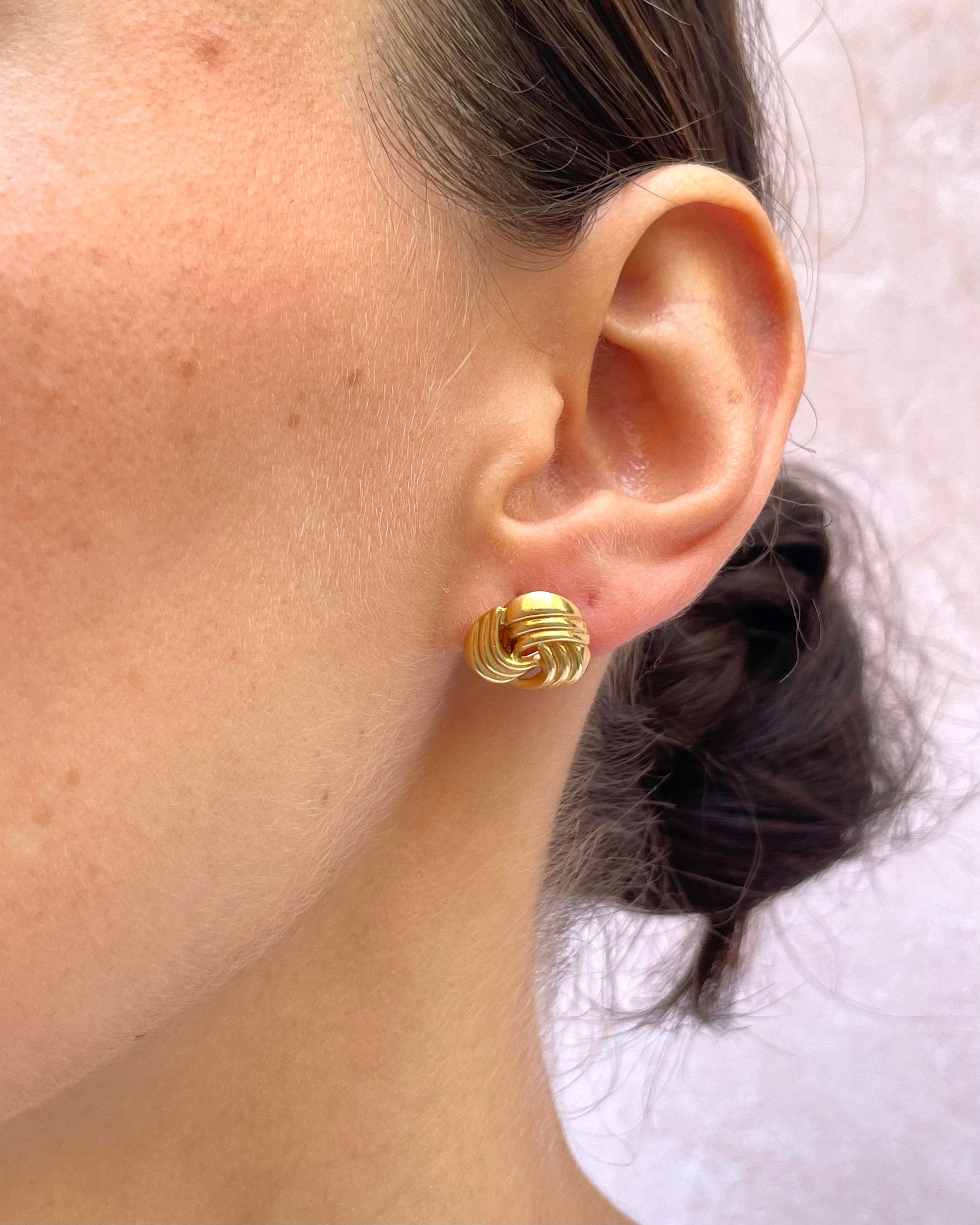 Pendientes Torcidos Oro Amarillo "Albane"
