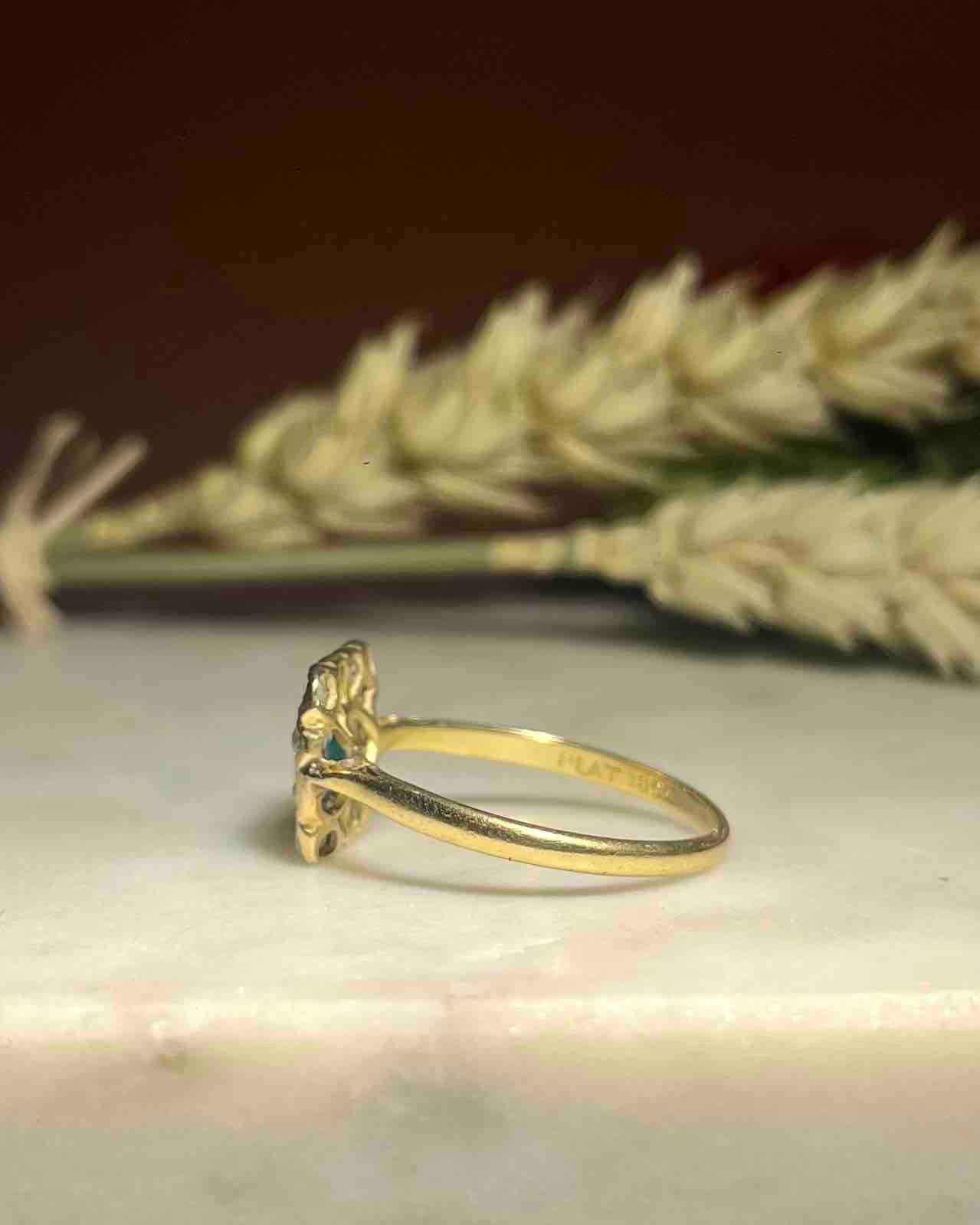 Bague Art-déco Émeraude et Diamants "Nailo"