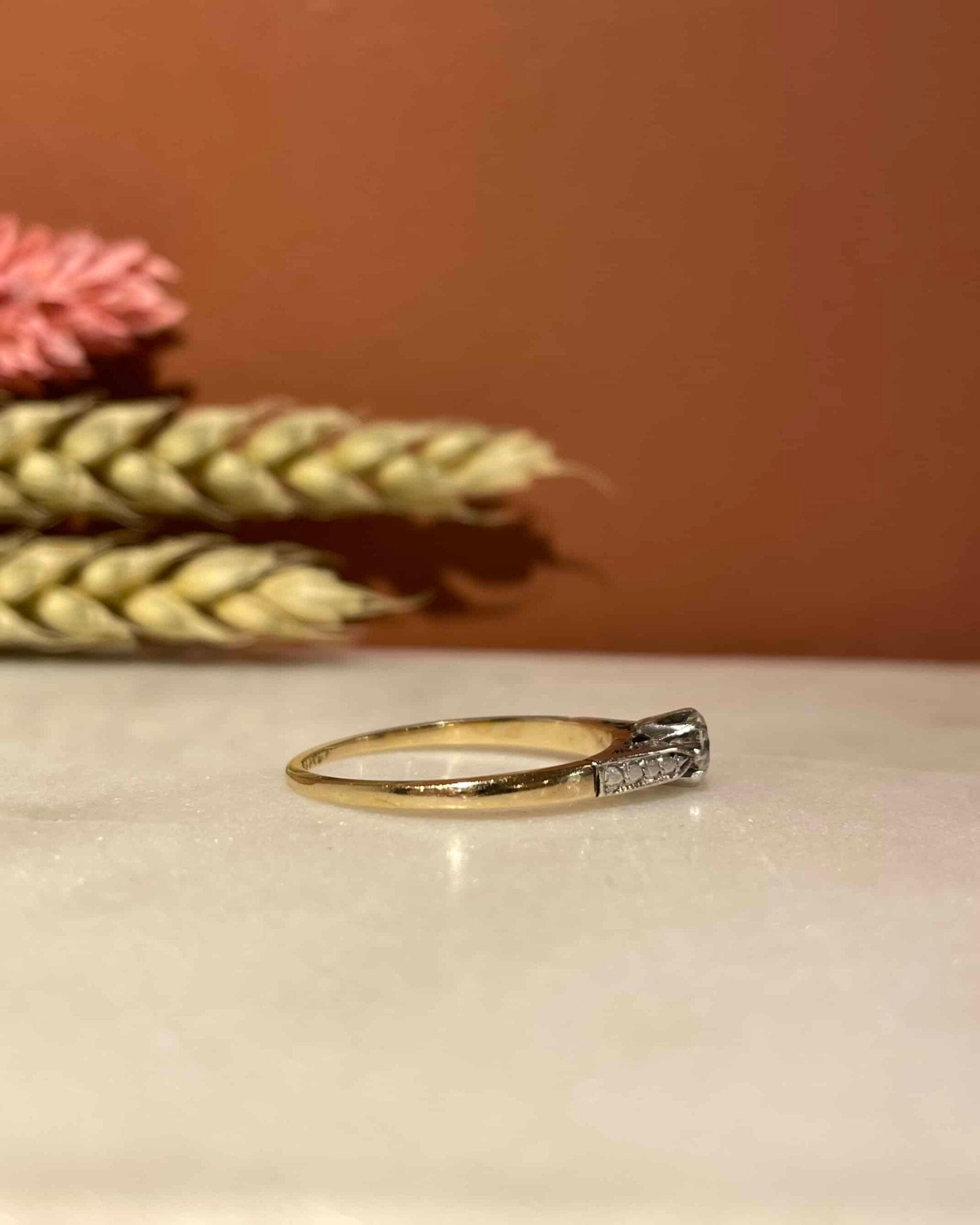 Bague Solitaire Diamant 0.22 carat "Ayna" - Elliade Paris