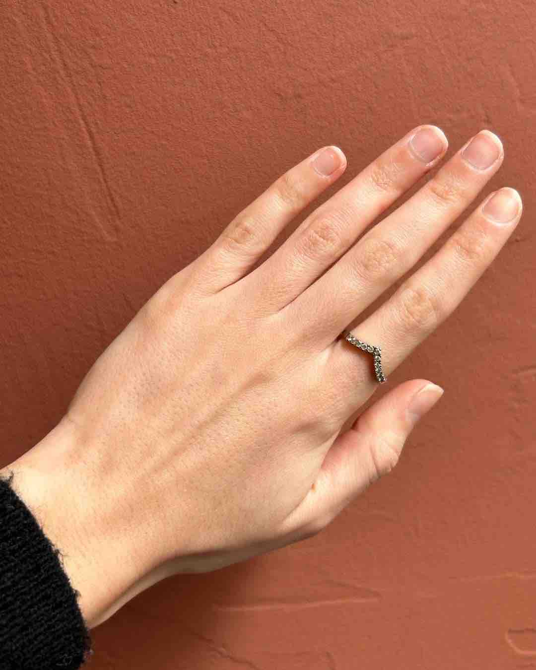 Bague vintage Diadème Diamants "Iris"