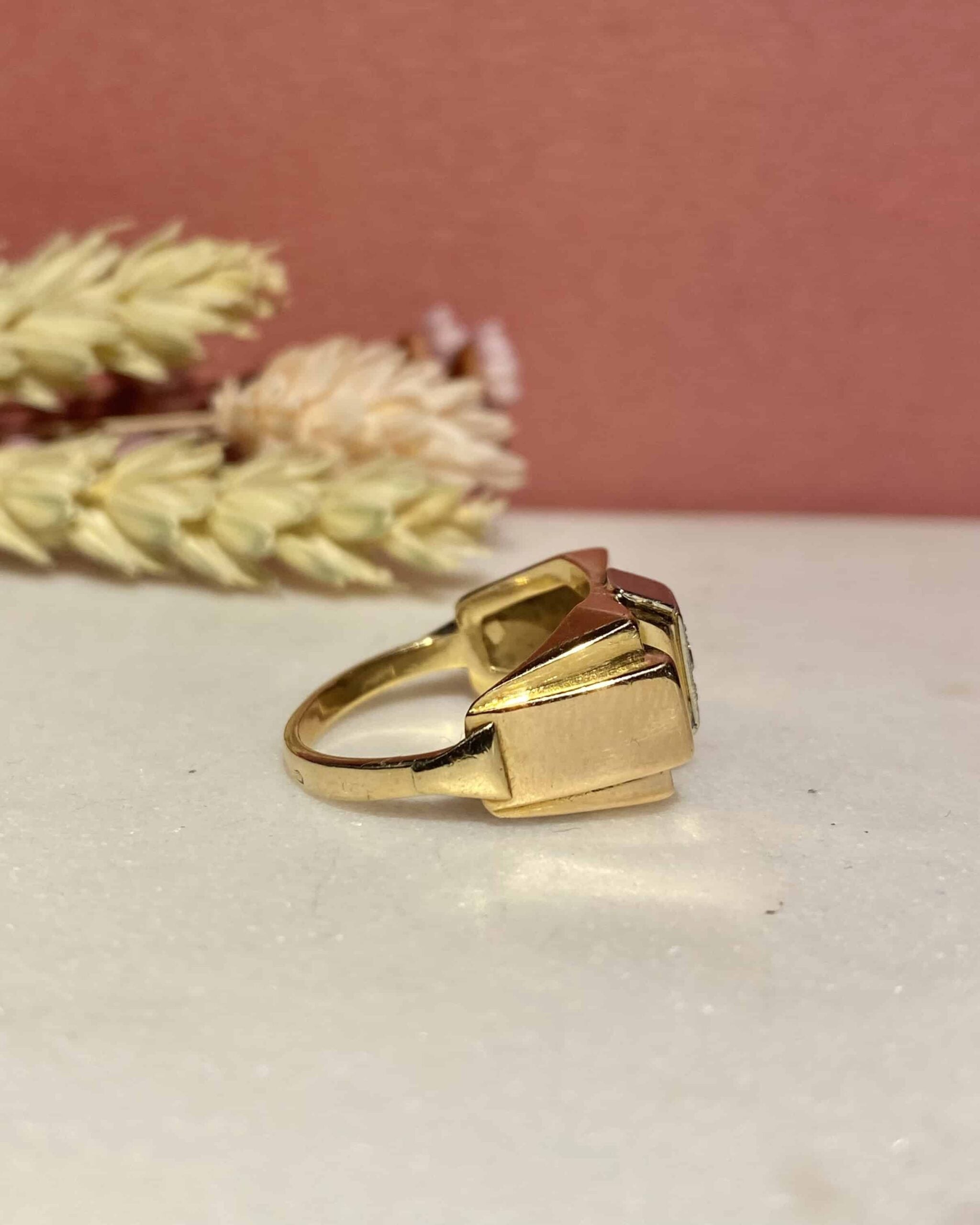 Bague Vintage Tank Diamant "Tarana"
