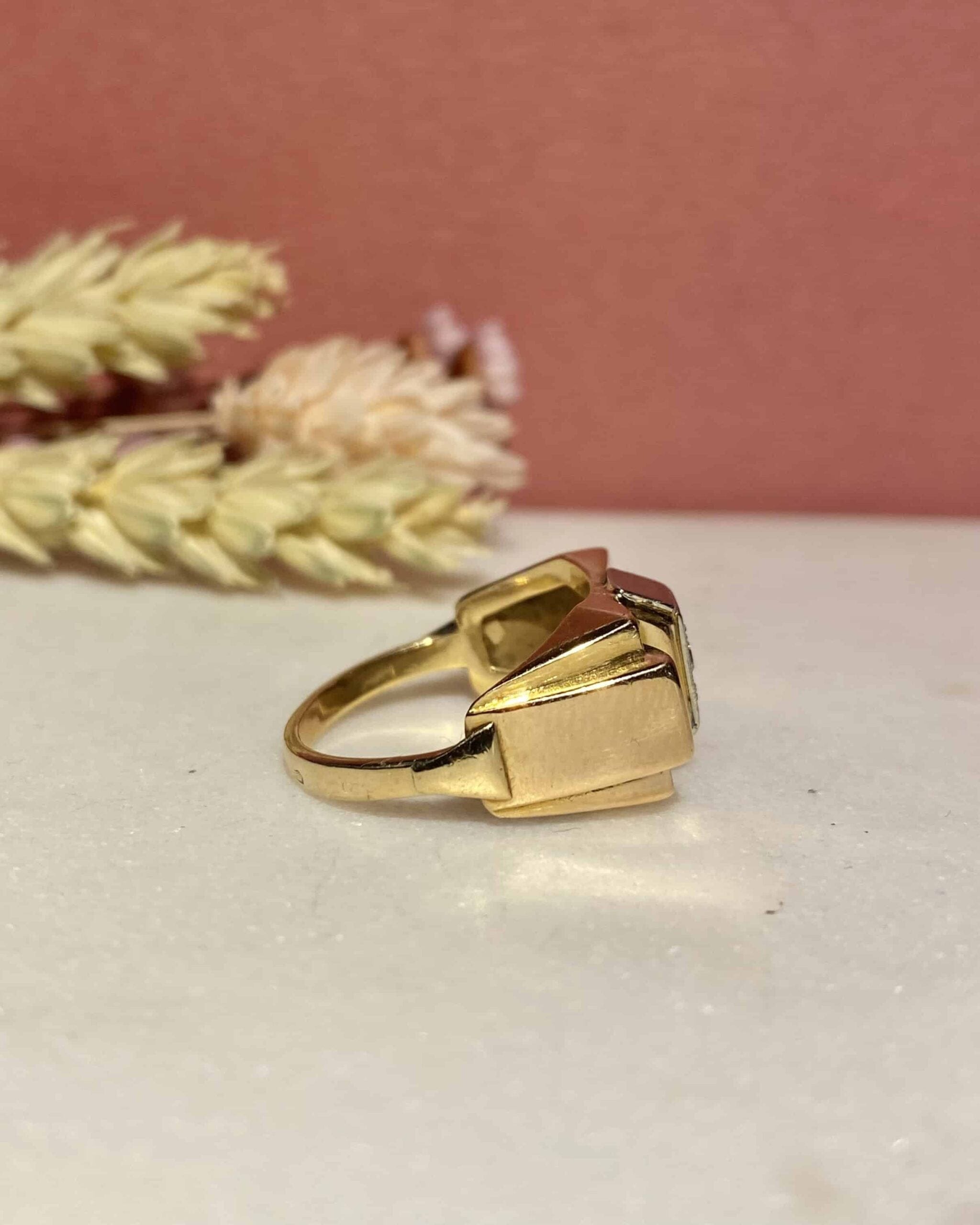 Bague Vintage Tank Diamant "Tarana"